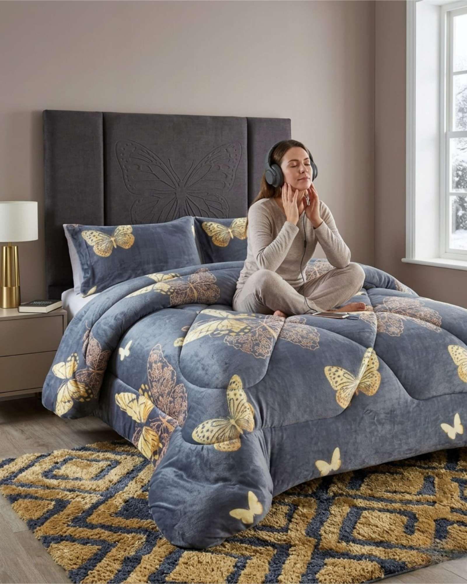 Plumón Térmico 2 Plazas Plush y Chiporro Extra Cálido Invierno A24-4