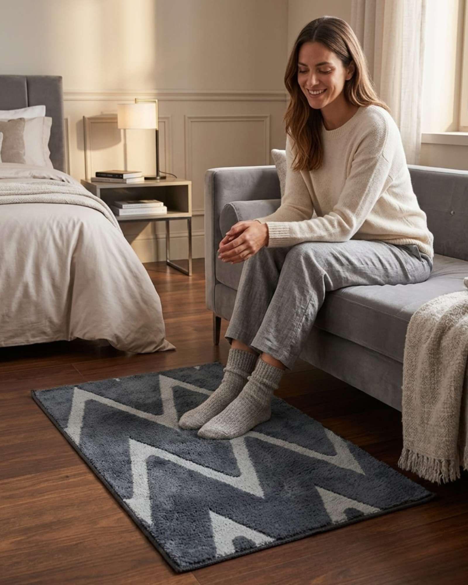 Bajada de Cama Moderna 50x80Cm Diseño Jacquard m6-3