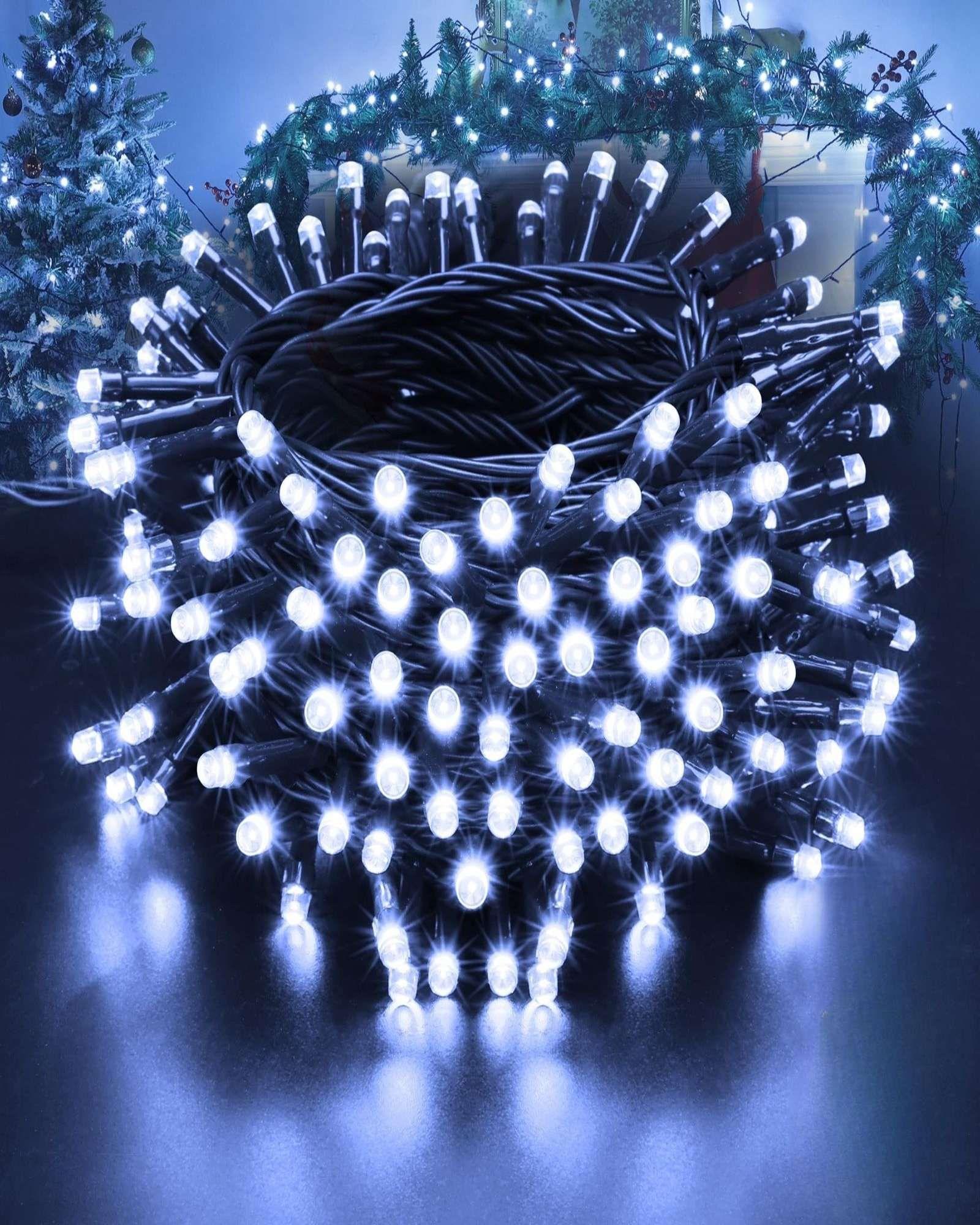 500 Luces Led Blancas Guirnalda NAVIDAD Lineales-4