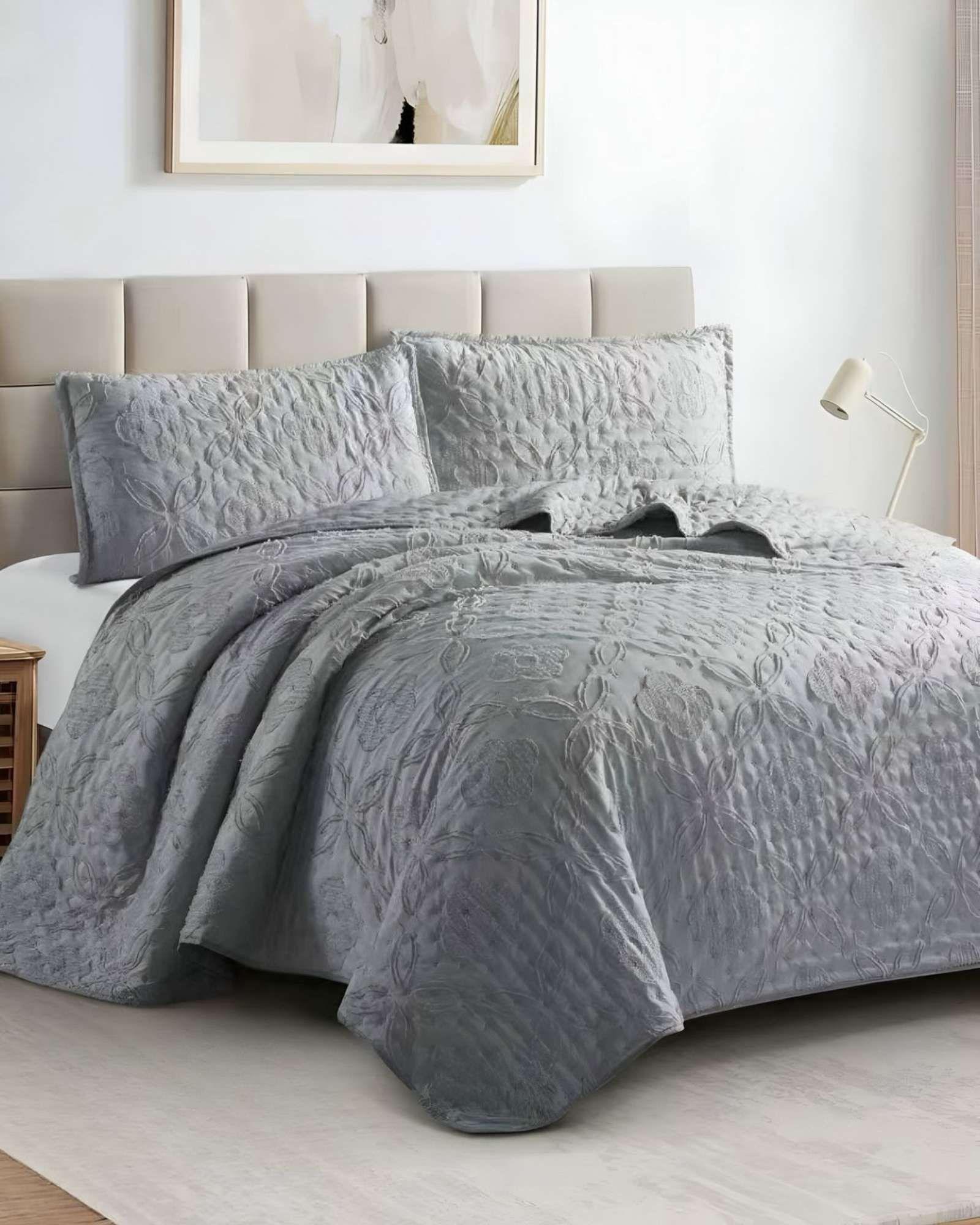 CUBRECAMA QUILT TUFTING DE LUJO SUAVE KING T-08-2