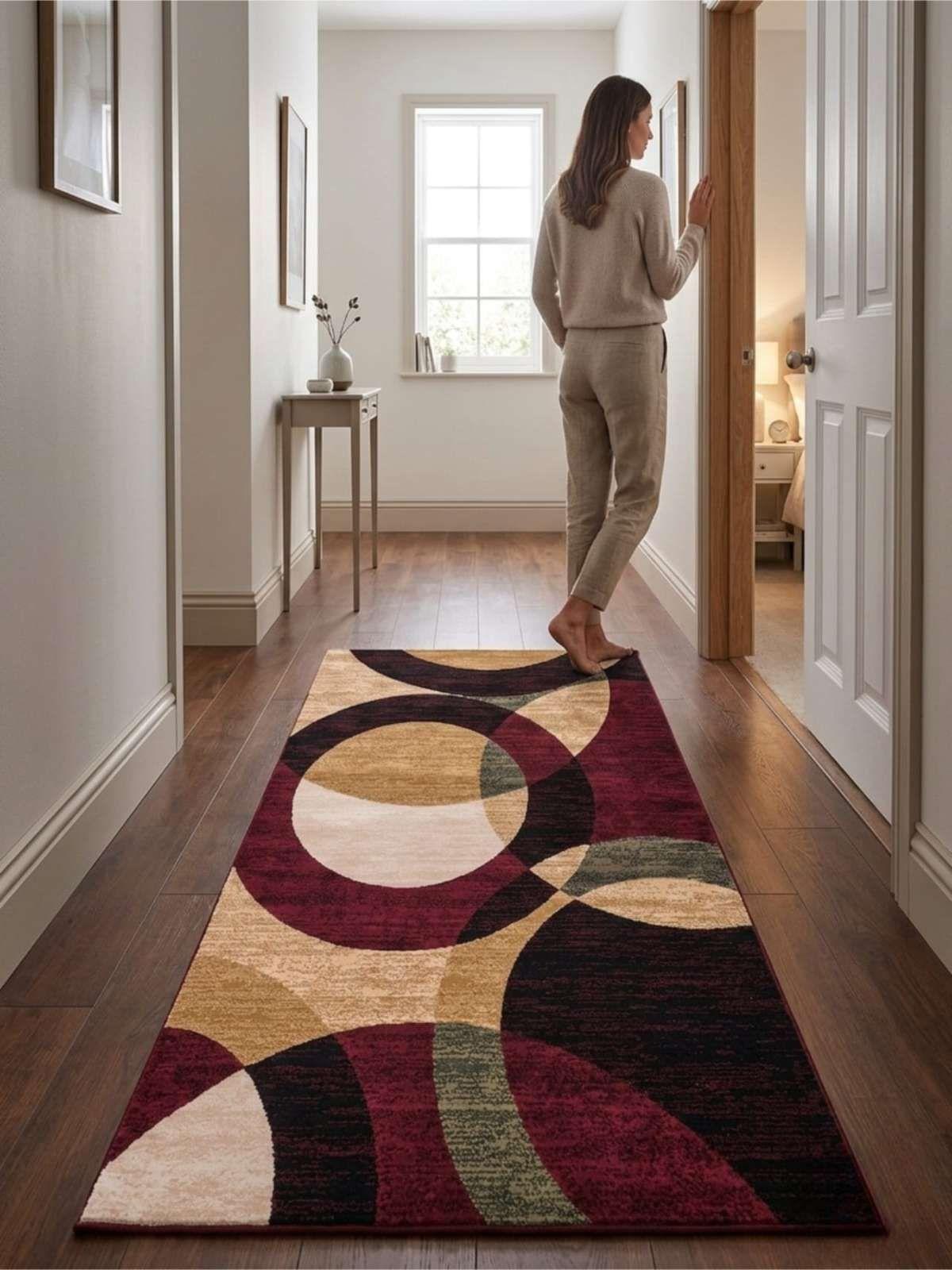 Alfombra De Pasillo Antideslizante 60x180 Suave Lavable beige-0