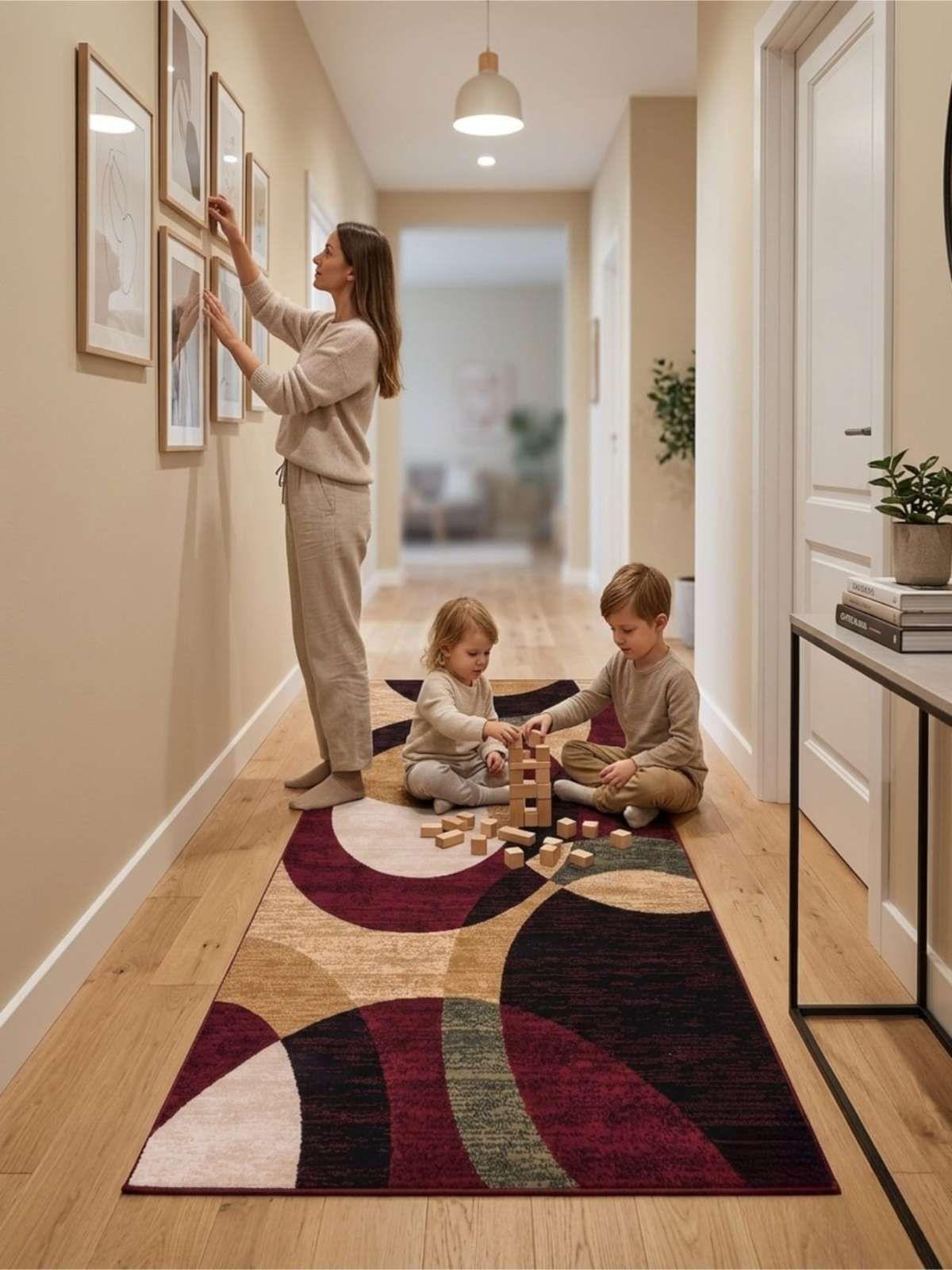 Alfombra De Pasillo Antideslizante 60x180 Suave Lavable beige-1