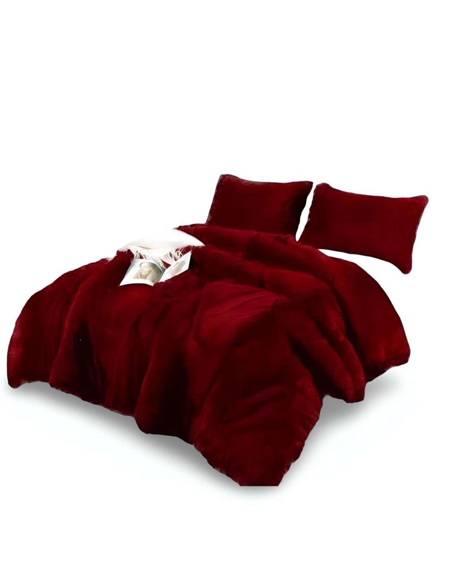 COBERTOR ELEGANTE CHIPORRO UNICOLOR PELUDO DE INVIERNO PLAZA Y MEDIA S62-0