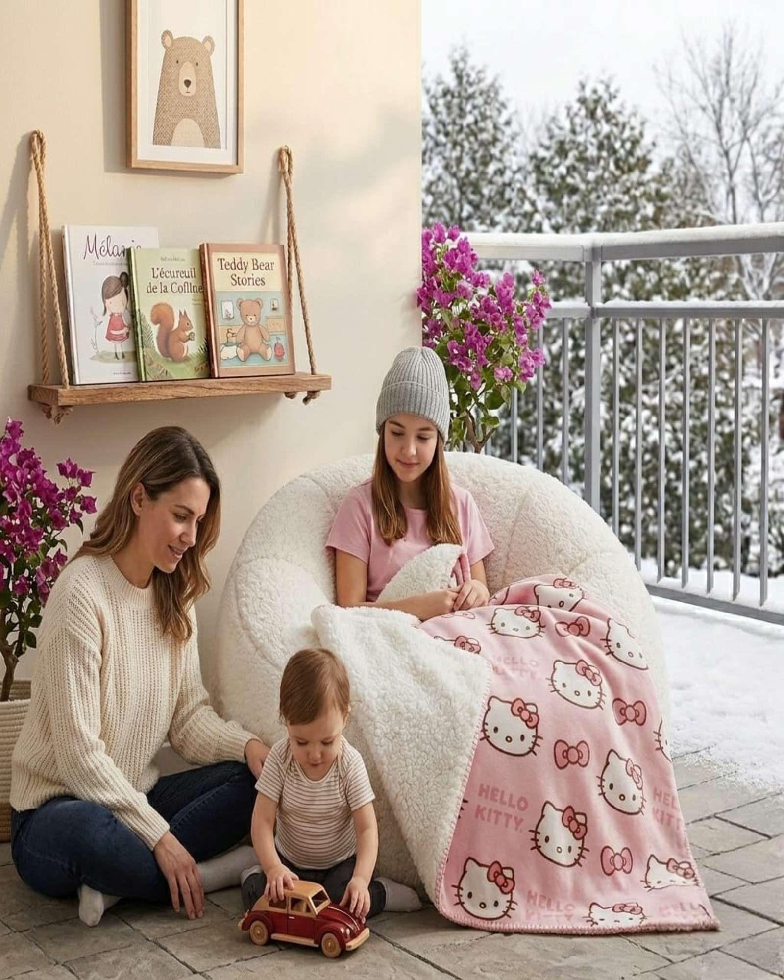Manta Polar con Reverso Sherpa 127 x 152 cm Diseño Estampado B2-3