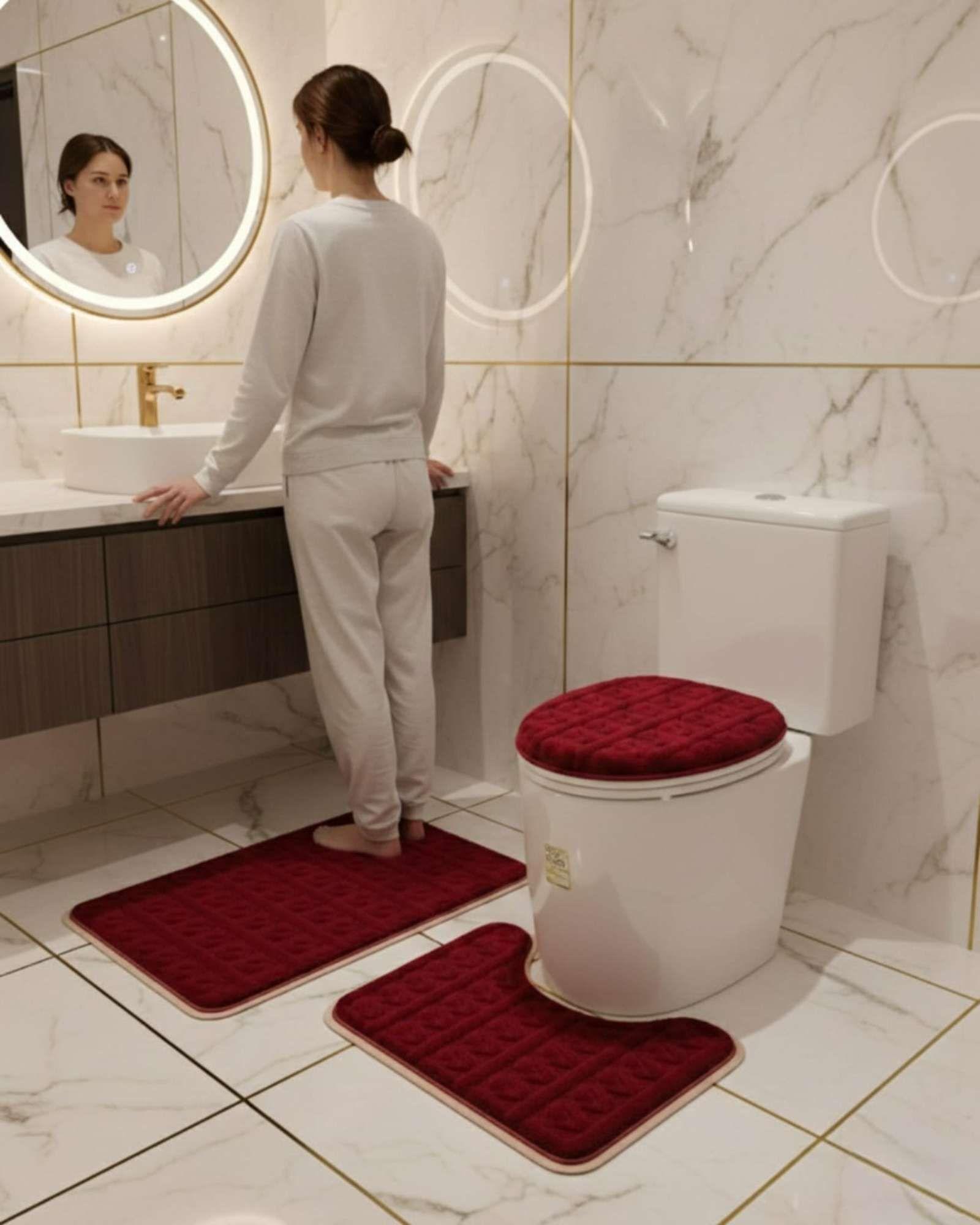 SET DE BAÑO 3 PIEZAS SUAVES Y ABSORBENTES m14-1
