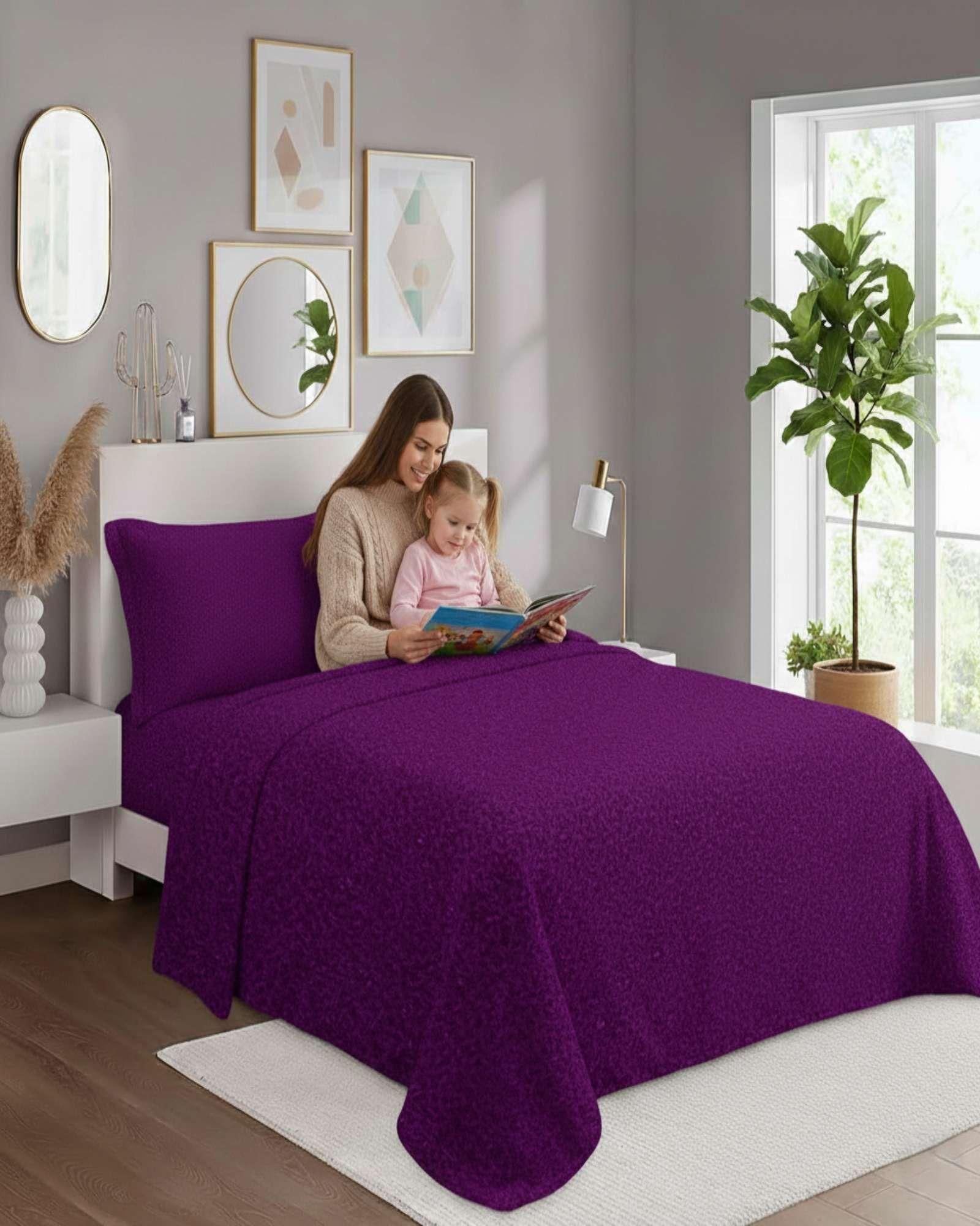 Juego de Sábanas Polar Premium 2 Plazas Térmicas Extra Suaves 02-2