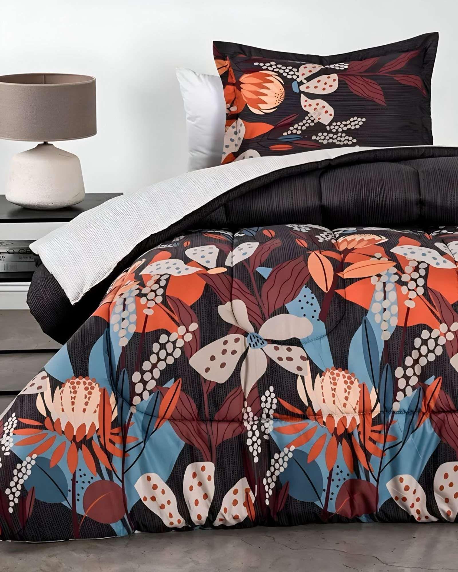 Edredón Plumón Estampado 1.5 Plazas American Family A09-3