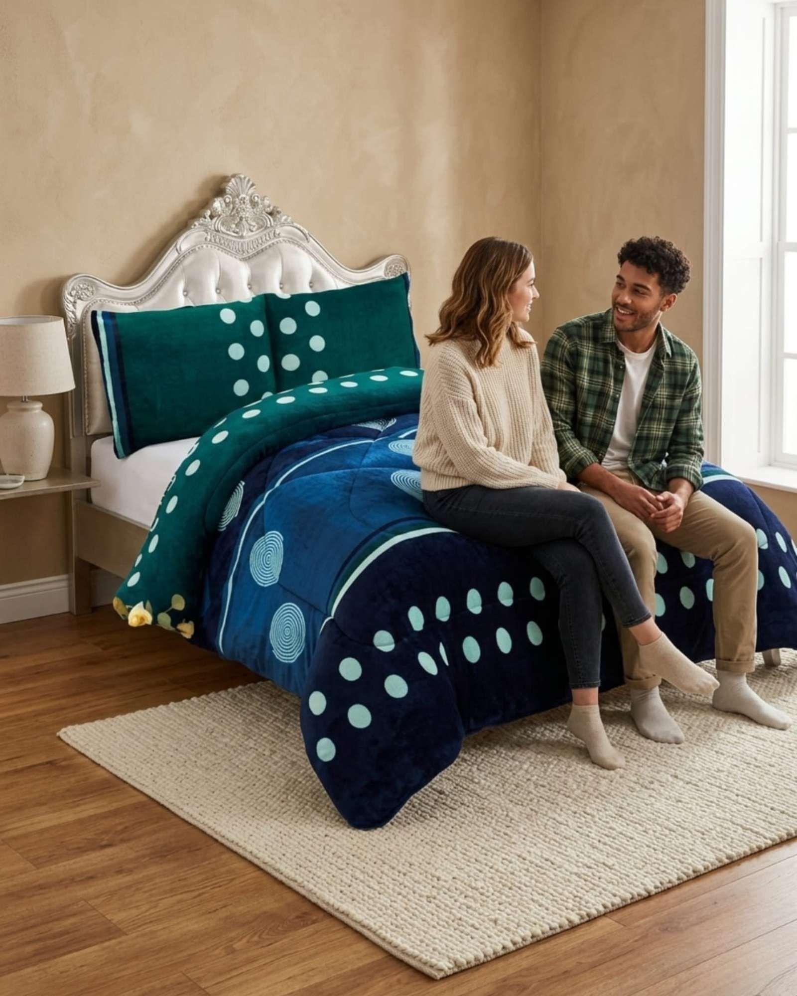 Cubrecama Plush 2 Plazas con Chiporro Térmico Extra Suave Invierno 11-2