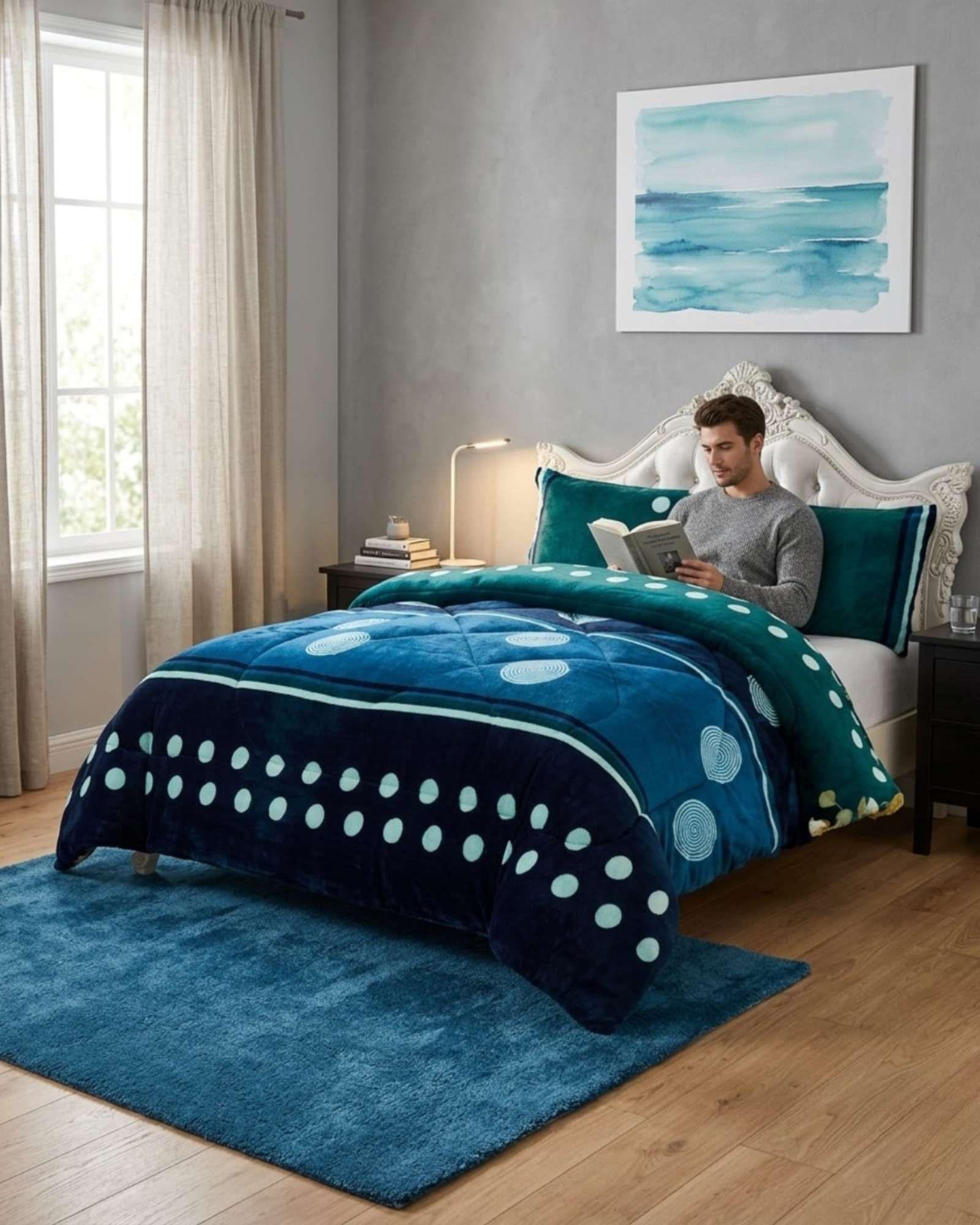 Cubrecama Plush 2 Plazas con Chiporro Térmico Extra Suave Invierno 11-3