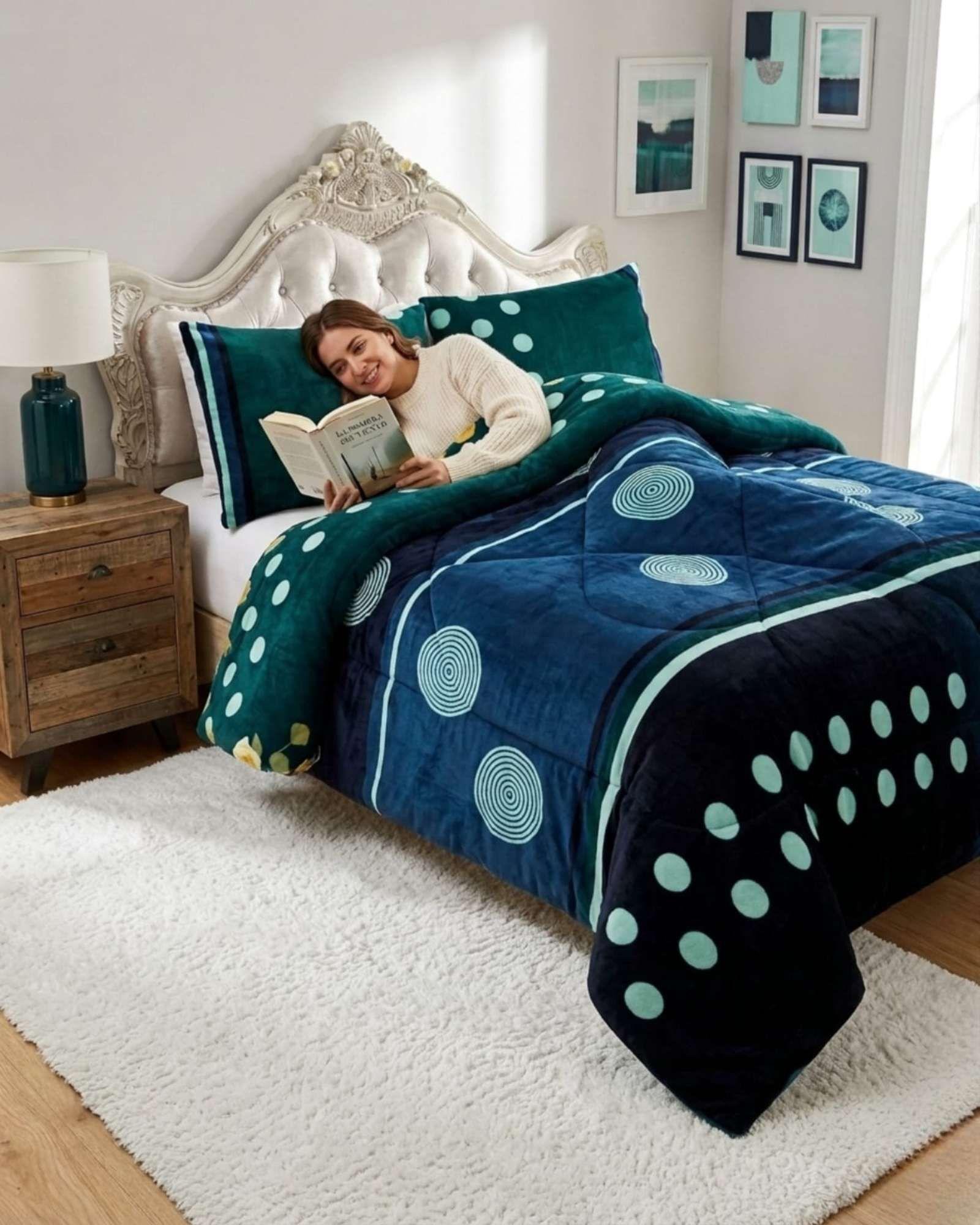 Cubrecama Plush 2 Plazas con Chiporro Térmico Extra Suave Invierno 11-4