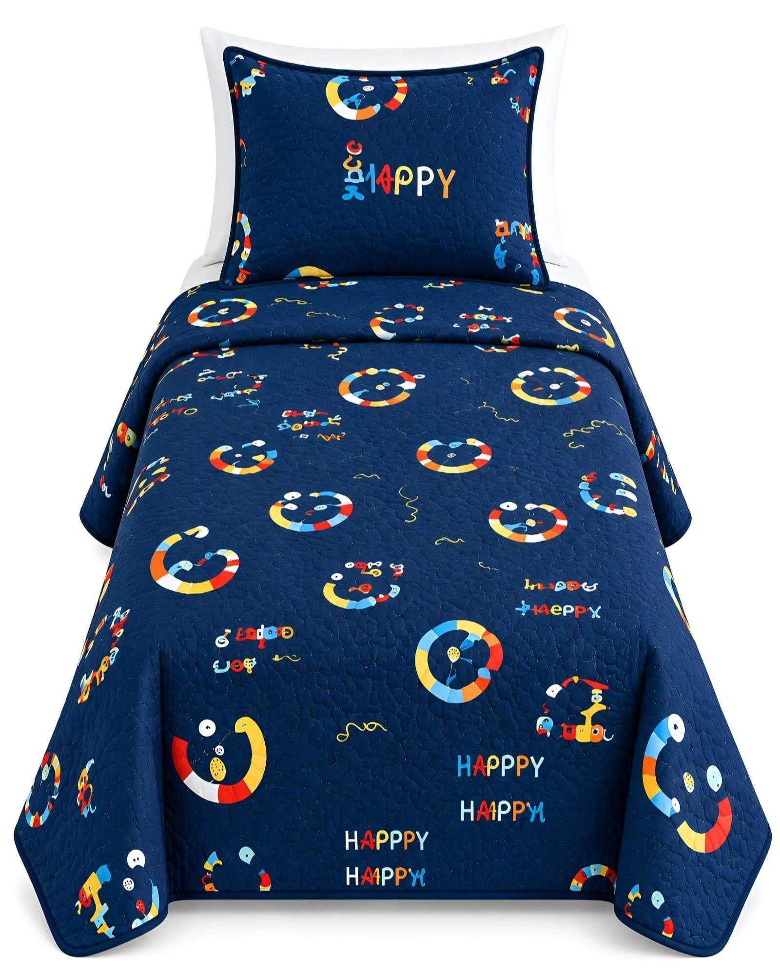Cubrecamas Quilt De Verano Plaza y Media Ligero Y Transpirable m18-5