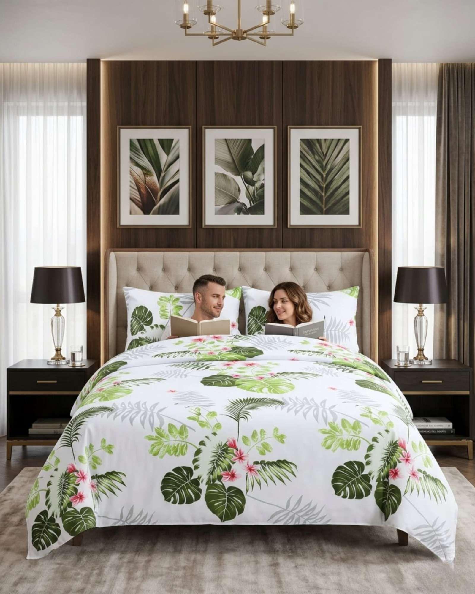 Juego de Sábanas 2 plazas color blanco Resistencia y Elegancia para tu Descanso Diario-4