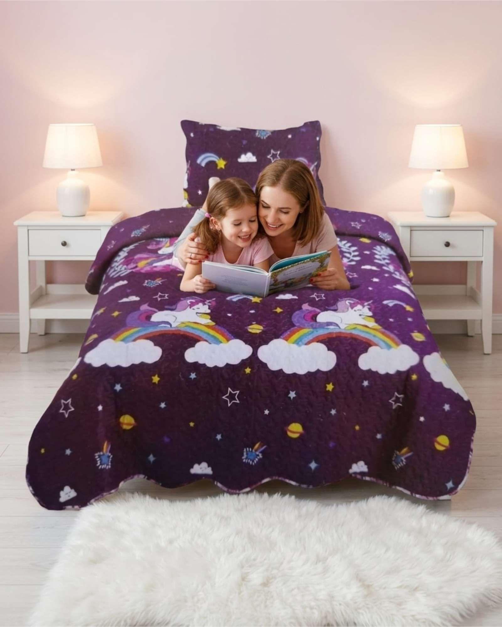 Cubrecama Quilt Verano Plaza Y Media Estampado Temática a2-1