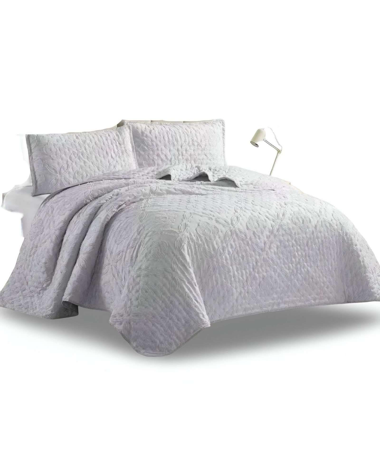 CUBRECAMA QUILT TUFTING DE LUJO SUAVE KING T-001-0