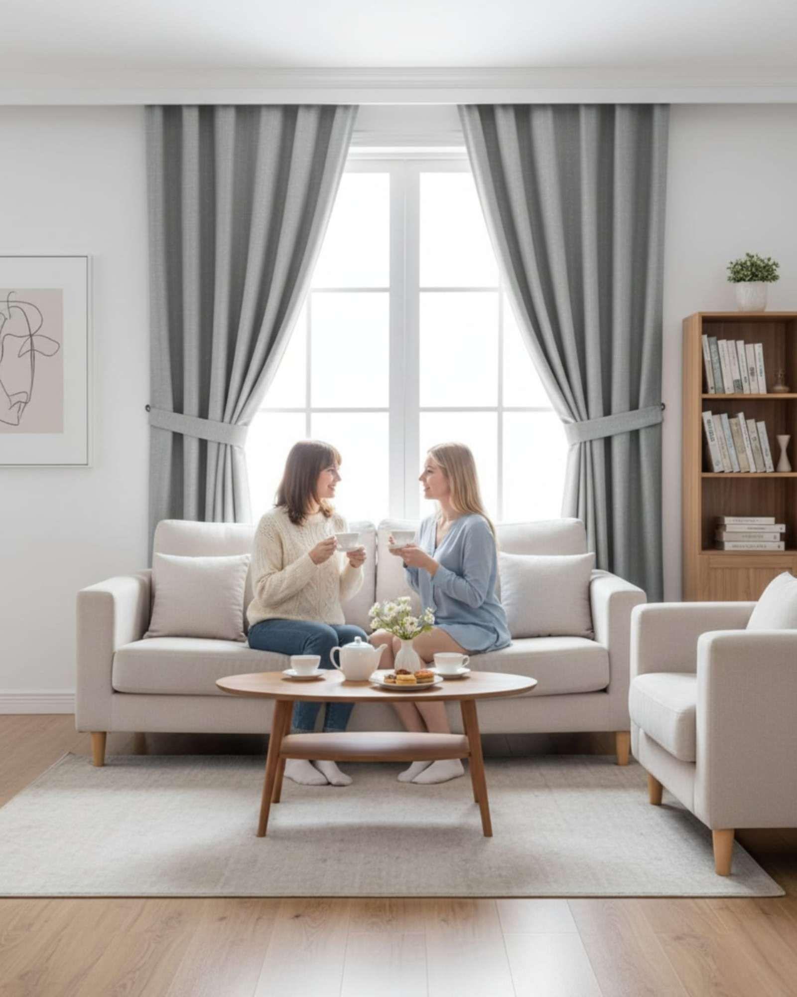 Juego de Cortinas Blackout Premium Engomadas m9-3