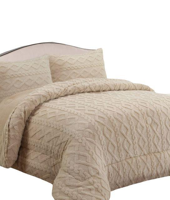 CUBRECAMA GRUESO PARA INVIERNO KING - SUPER KING  BEIGE 01-1