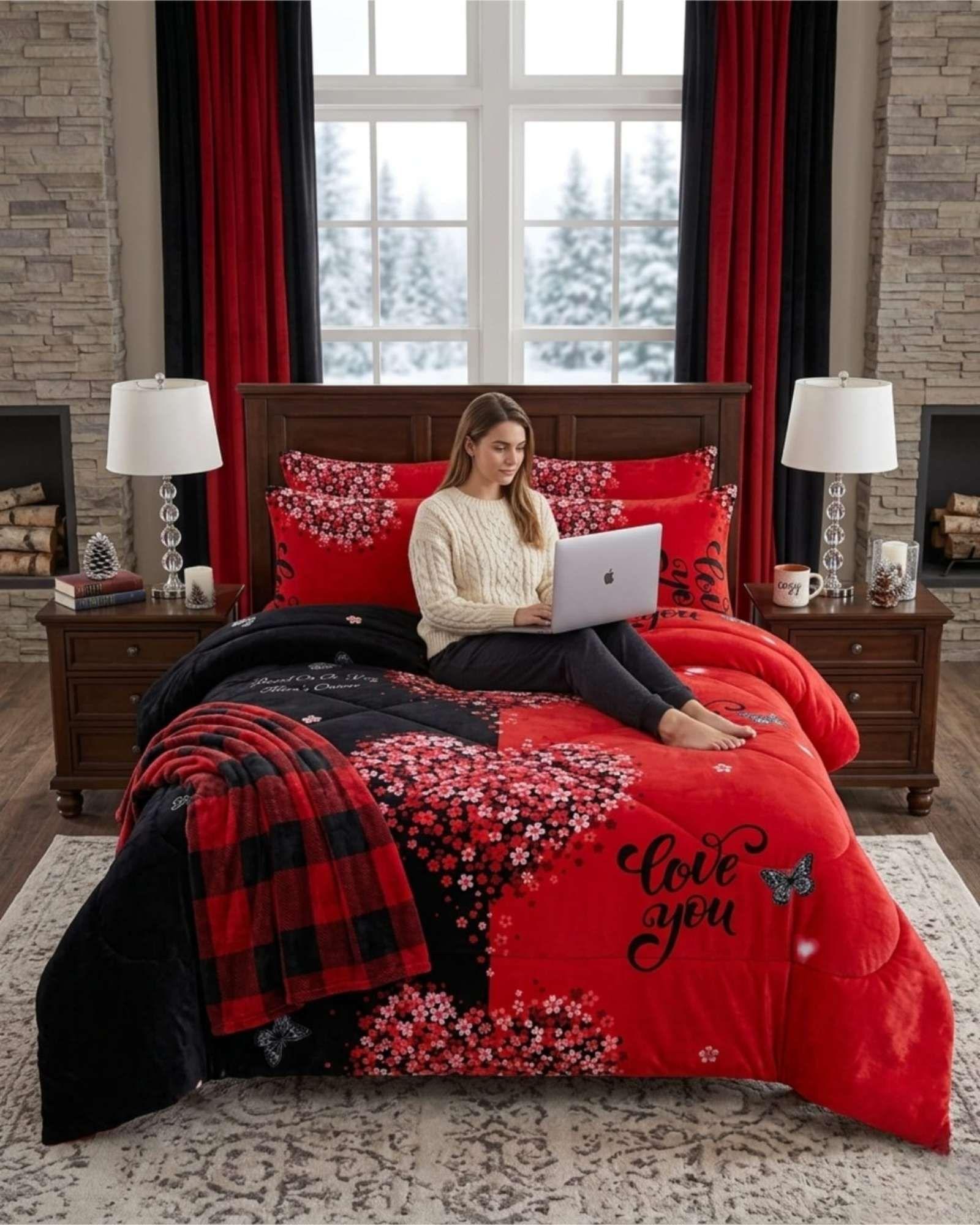 Plumón Térmico 2 Plazas Plush y Chiporro Extra Cálido Invierno A19-2