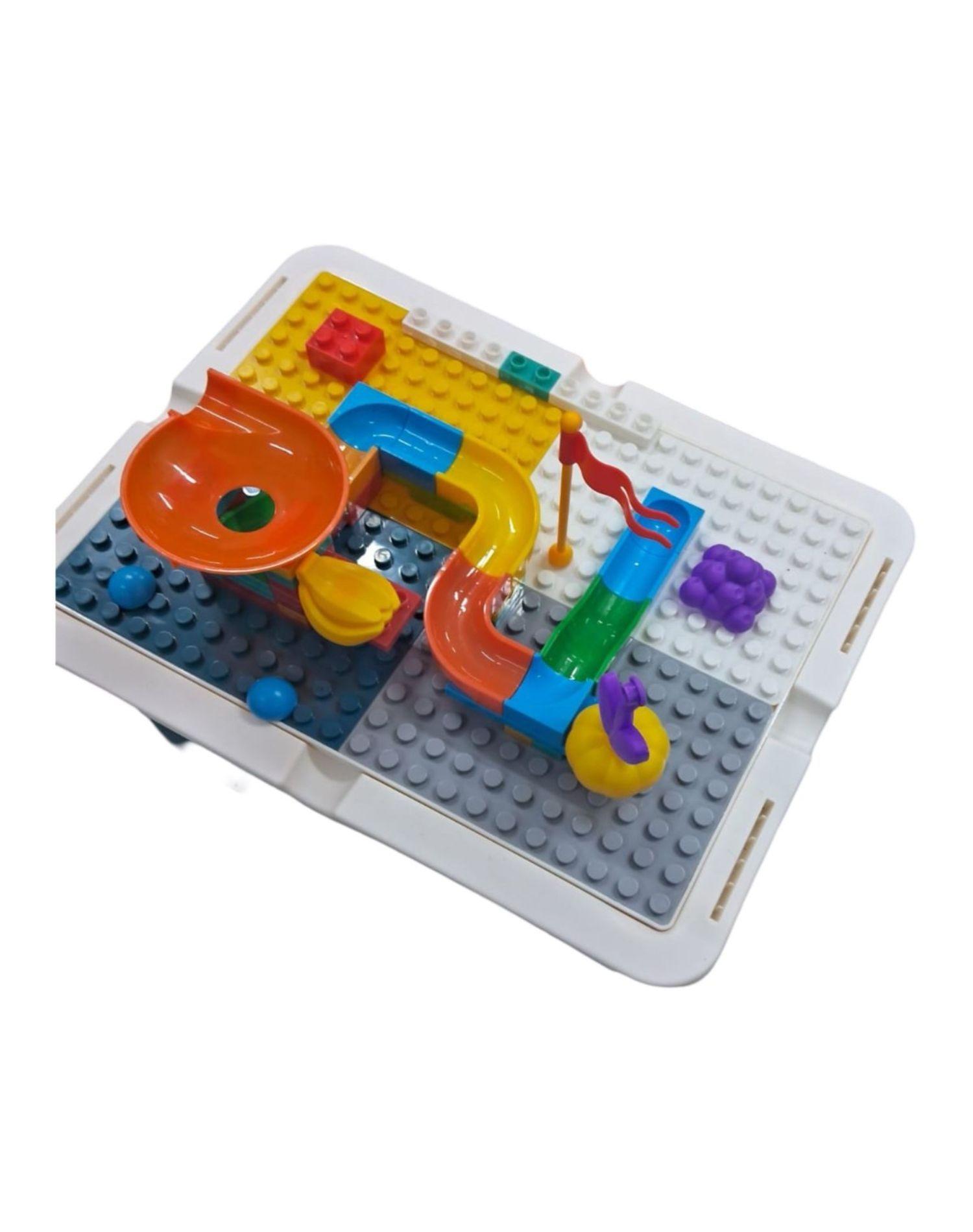 Mesa de Juego para Niños con Silla y Bloques-3
