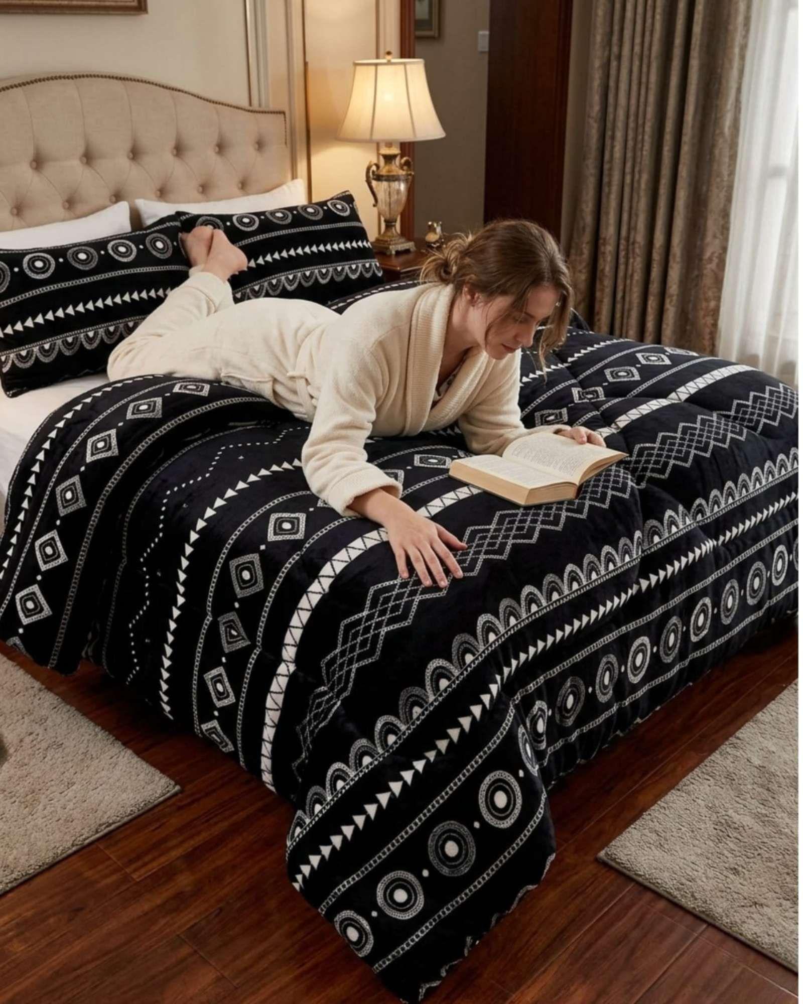 Plumón Térmico 2 Plazas Plush y Chiporro Extra Cálido Invierno A23-3