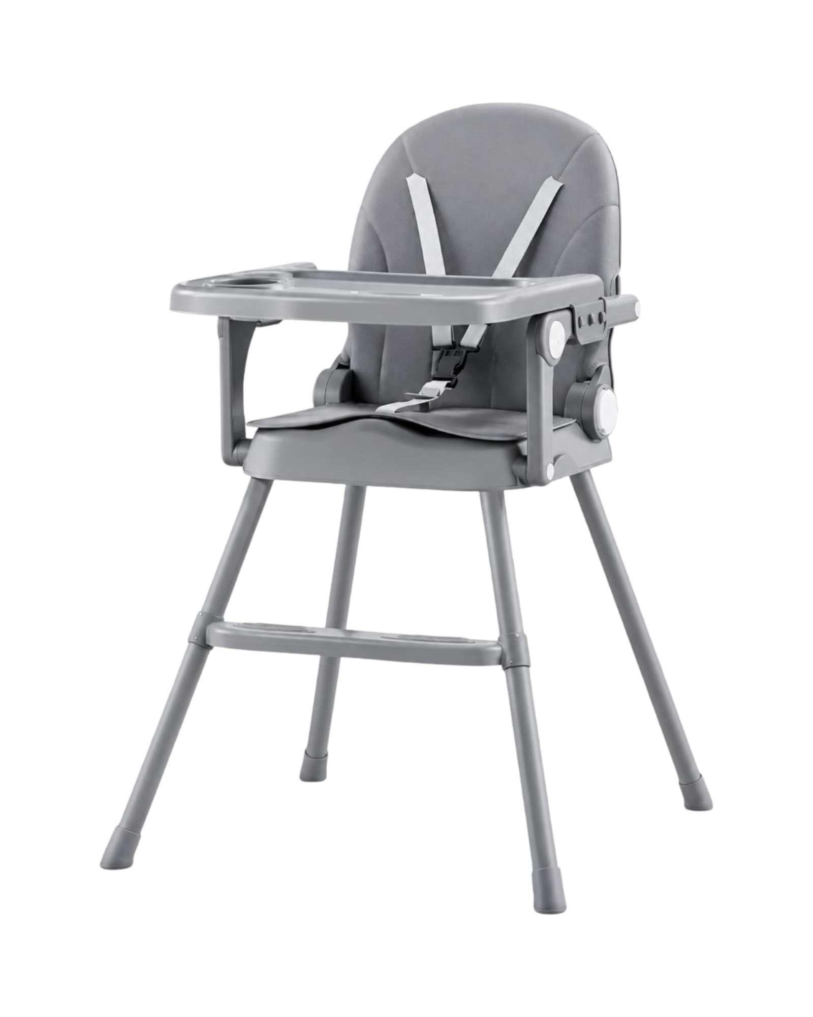 Silla de comer  para Bebé 2 en 1 con Bandeja y Arnés de 5 Puntos  y Reposapiés-5