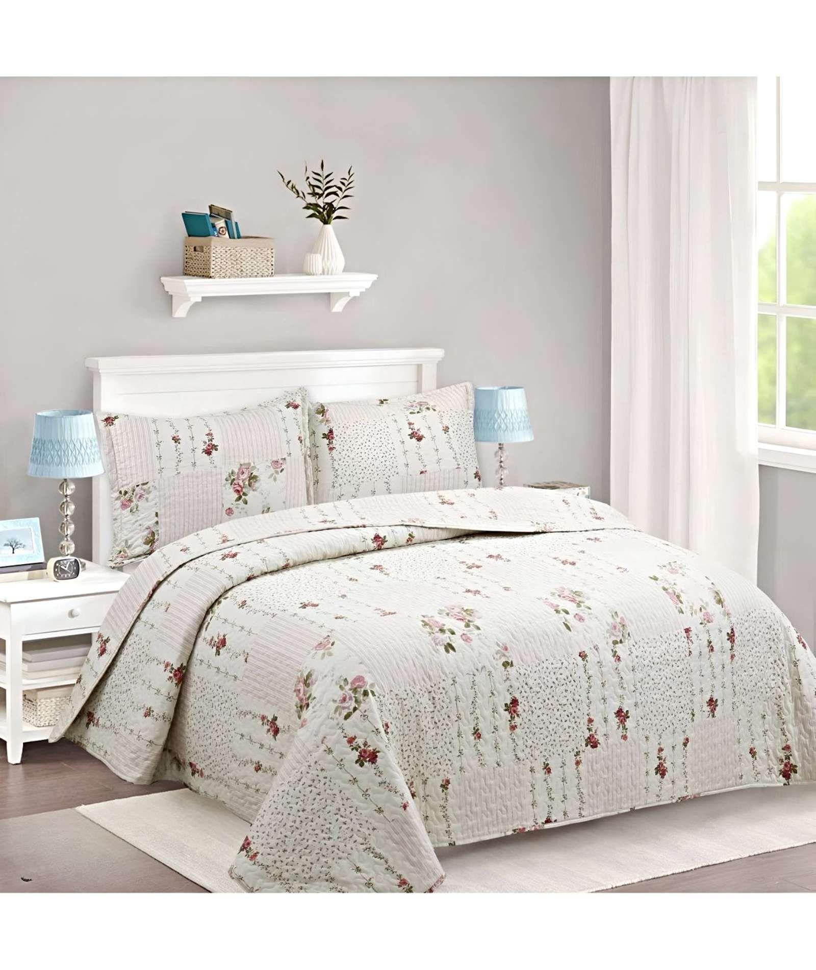 CUBRECAMA COLCHA QUILT DE VERANO PLAZA Y MEDIA A22-2