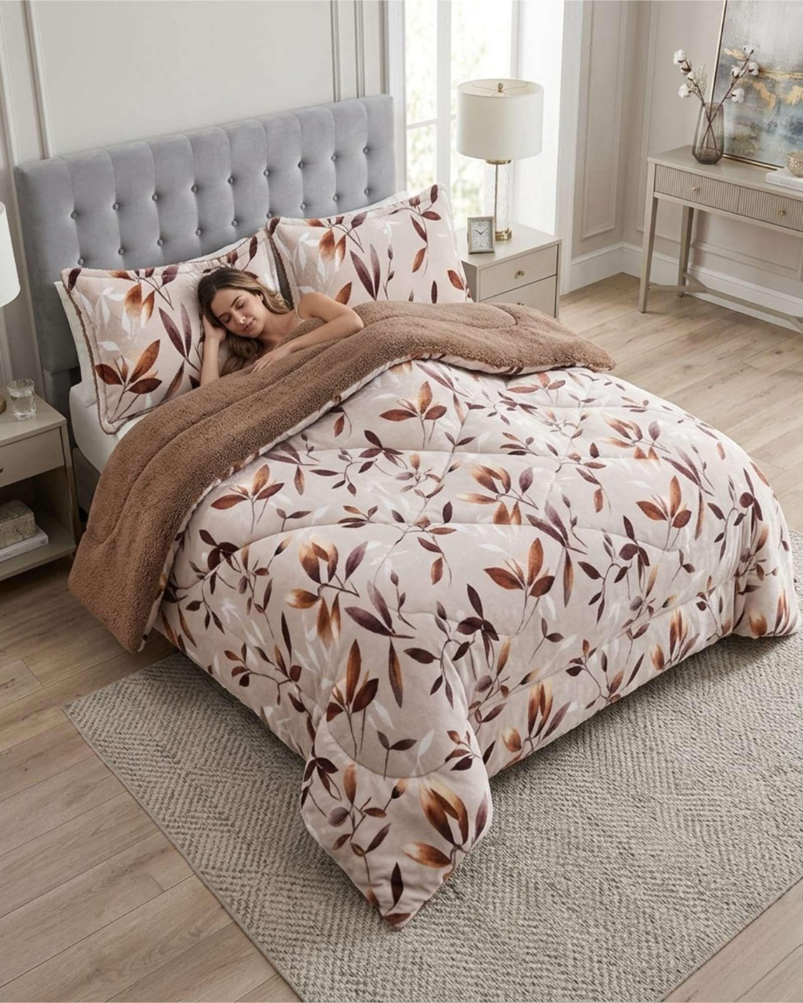 Cubrecamas Plush Con Chiporro Premium 2 Plazas m16-1