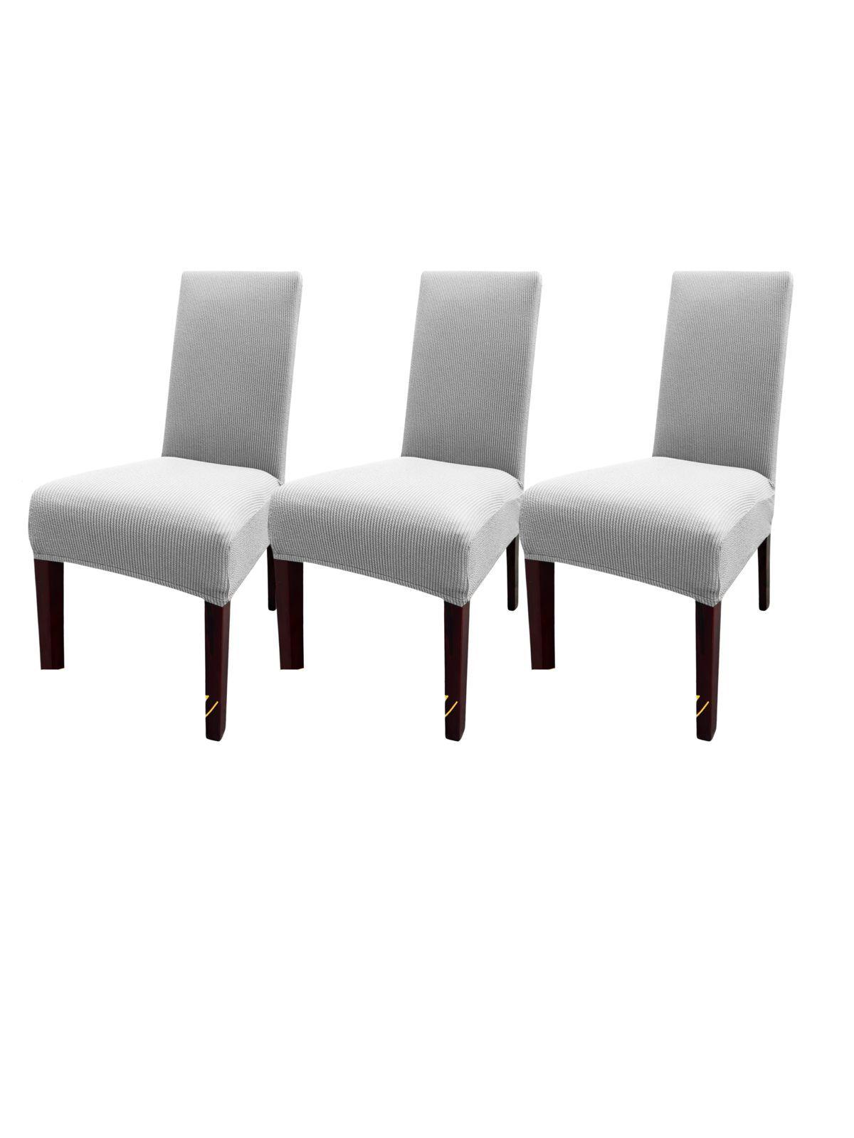 PACK DE 6 FUNDAS CUBRE SILLAS DE COMEDOR  GRIS PLATA-2
