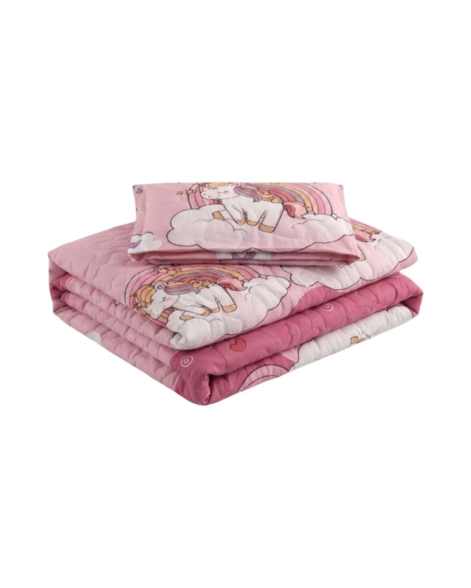 Cubrecamas Quilt De Verano Infantil Plaza y Media Mas 1 Almohada m1-5