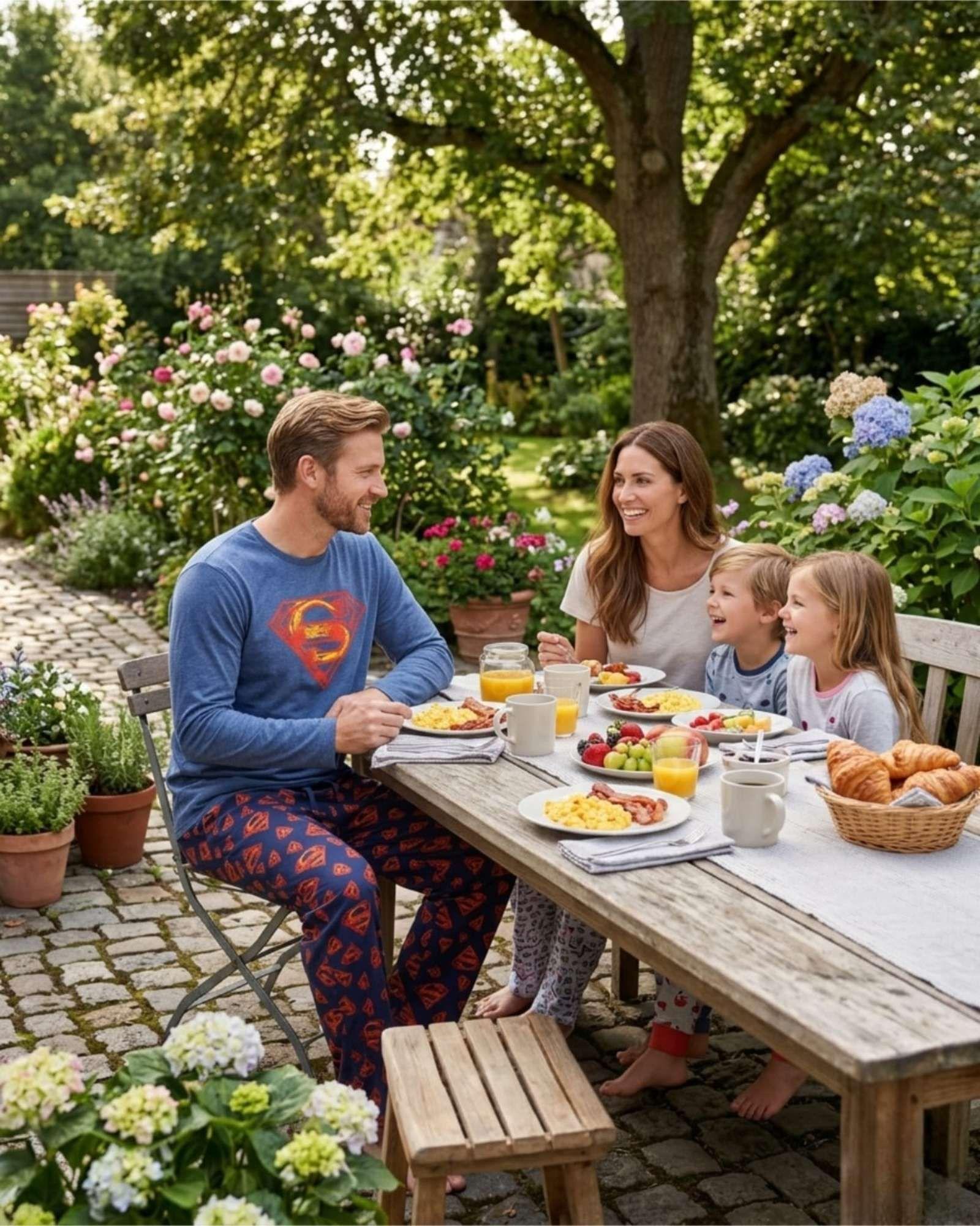 Pijama Hombre Superman Micropolar Térmico Invierno Talla L A4-3