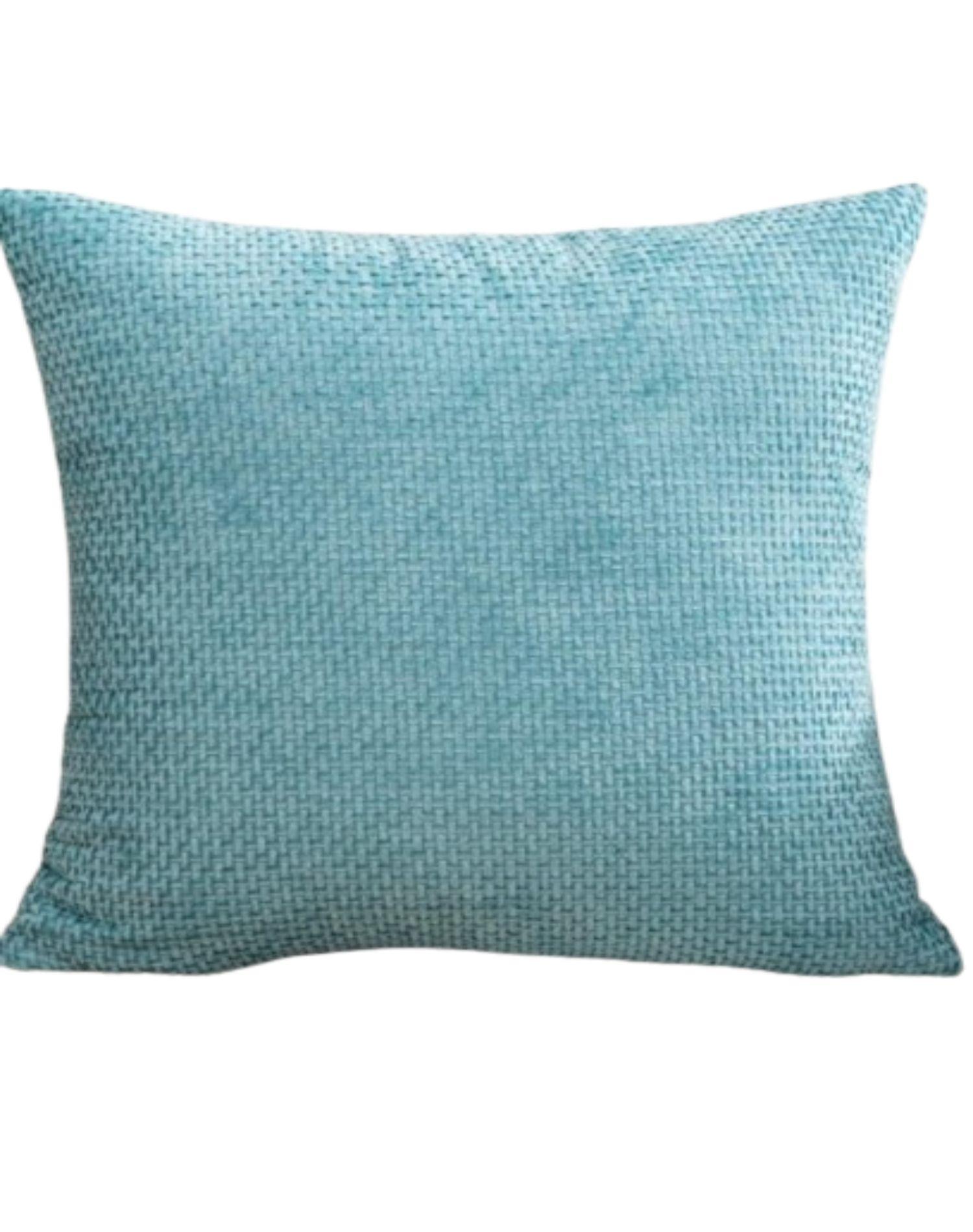 Juego de 2 Fundas de Cojín Estilo Chenille Cuadrille-Gris-0