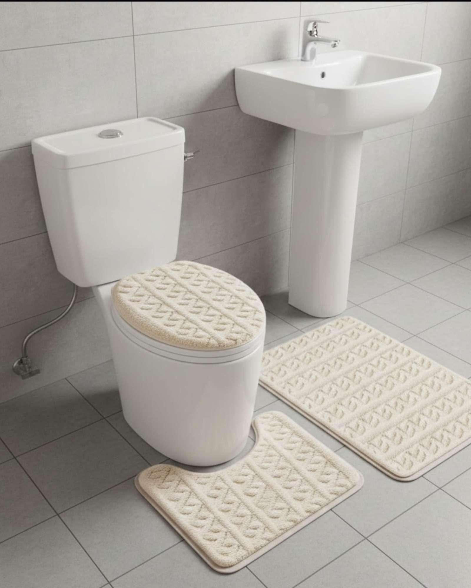 SET DE BAÑO 3 PIEZAS SUAVES Y ABSORBENTES m10-1