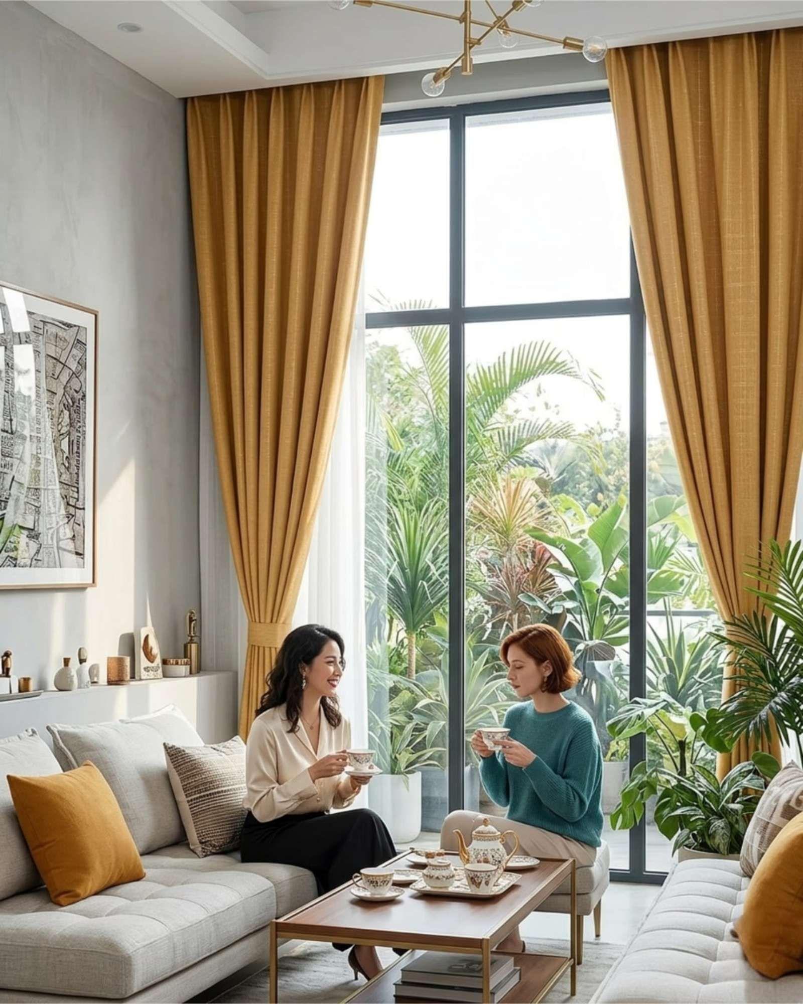 Juego de Cortinas Blackout Premium Engomadas m14-3