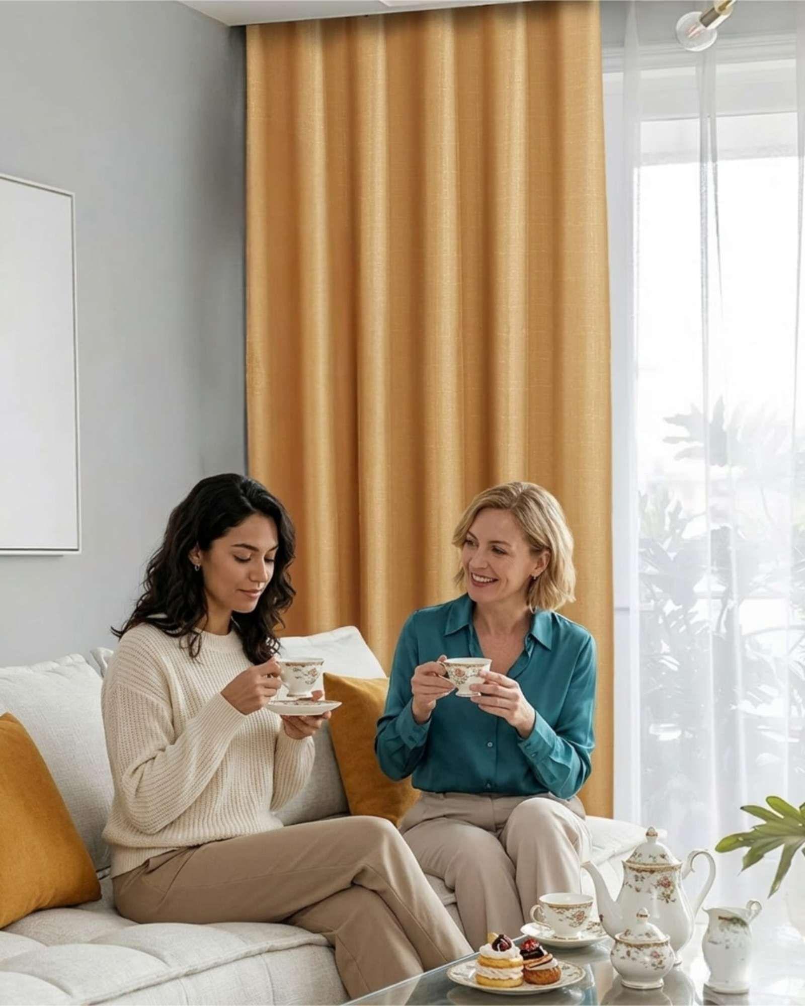 Juego de Cortinas Blackout Premium Engomadas m14-4