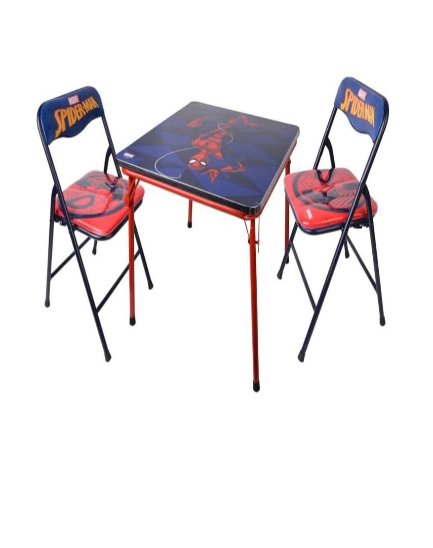 Mesa Infantil + Sillas Plegable 60x60cm diseños 3d1-1
