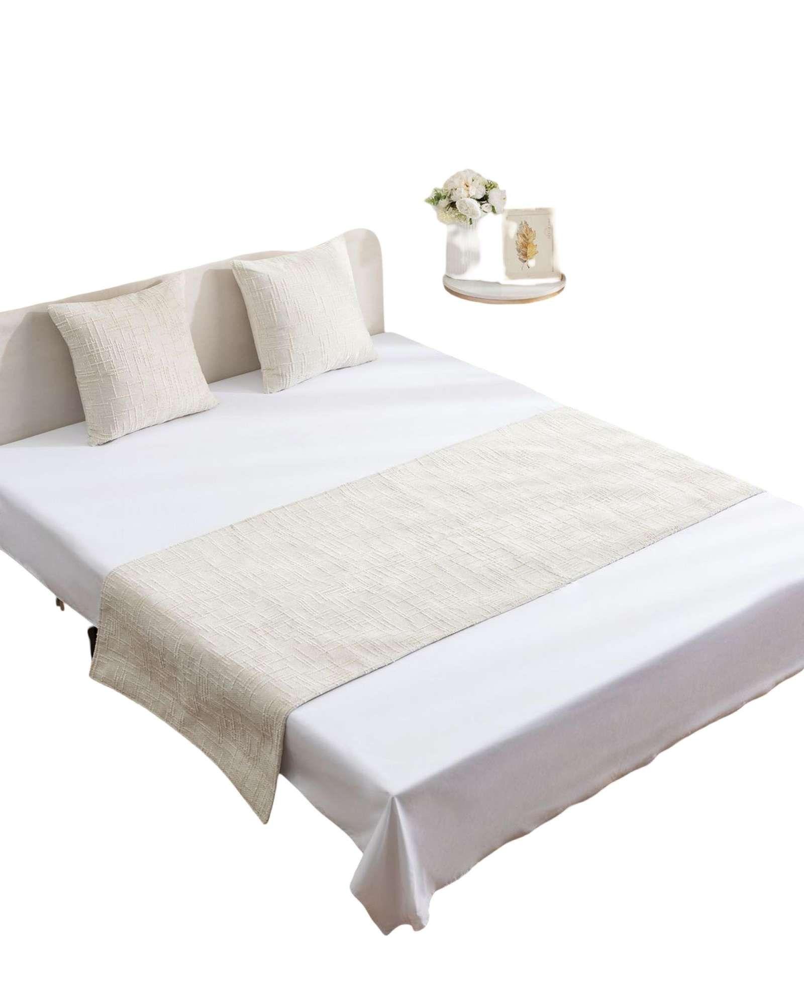 PIECERA CON 2 FUNDAS MODELO CHENILLE BEIGE CLARO-0