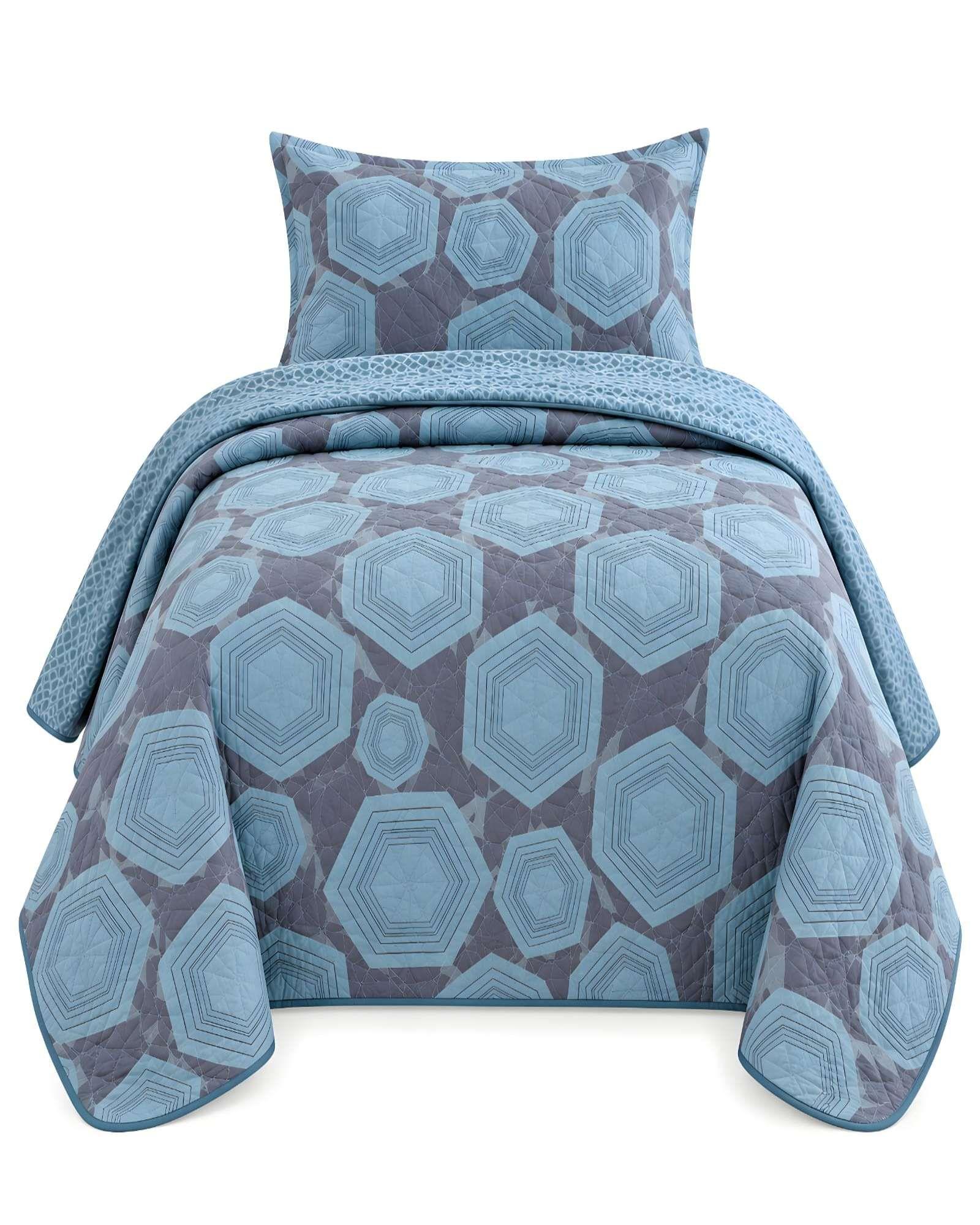 Cubrecamas Quilt de Verano Plaza y Media con Funda 01-5