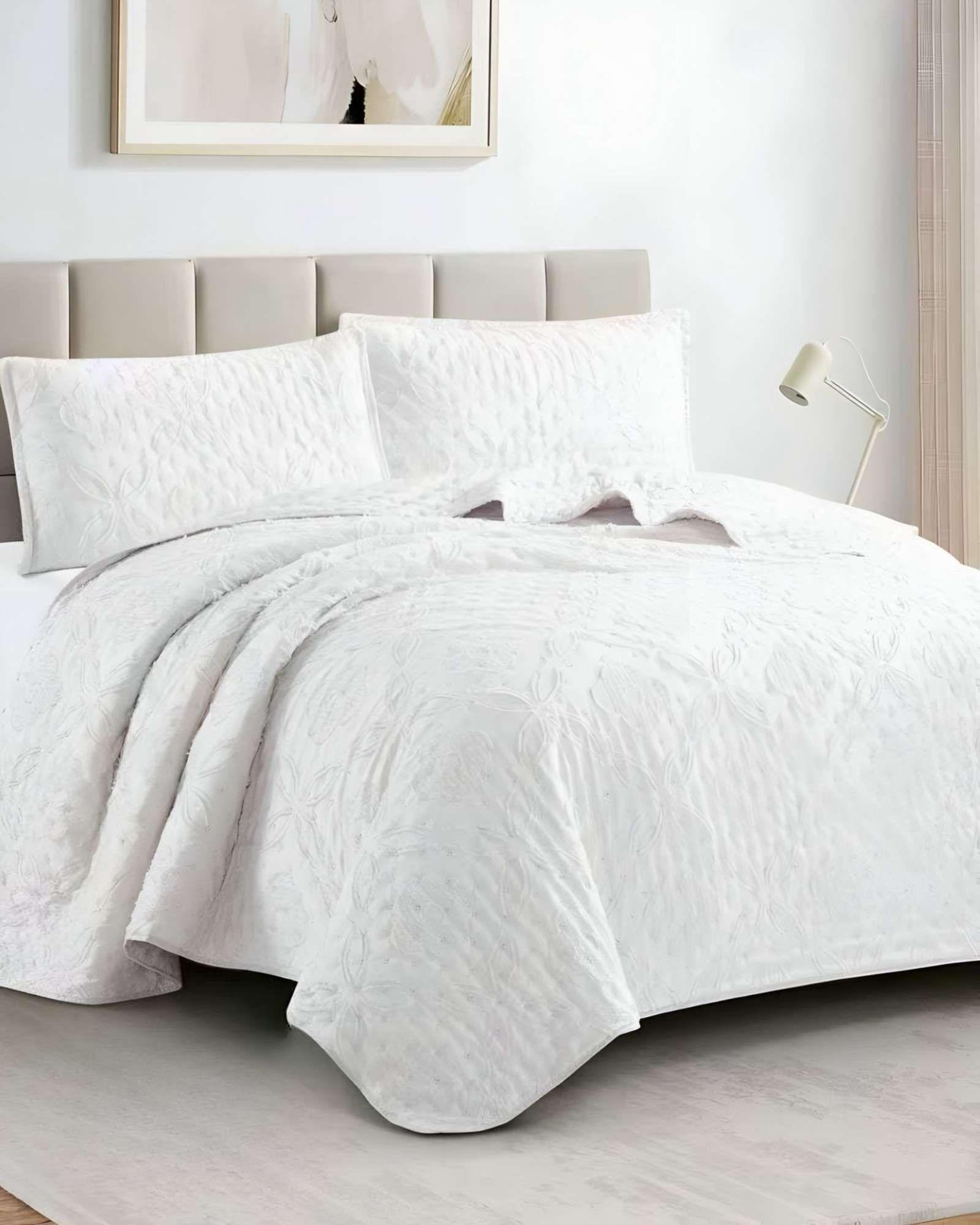 CUBRECAMA QUILT TUFTING DE LUJO SUAVE KING T-006-2