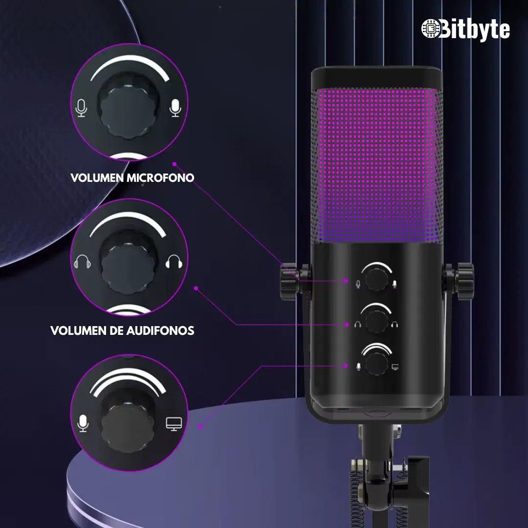 Micrófono de Streaming Podcast RGB Bitbyte M7 Gamer-4