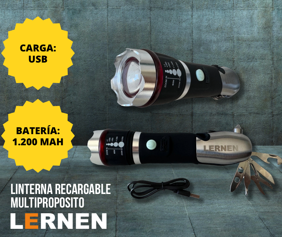 Linterna Con Zoom Multiproposito con accesorios-3