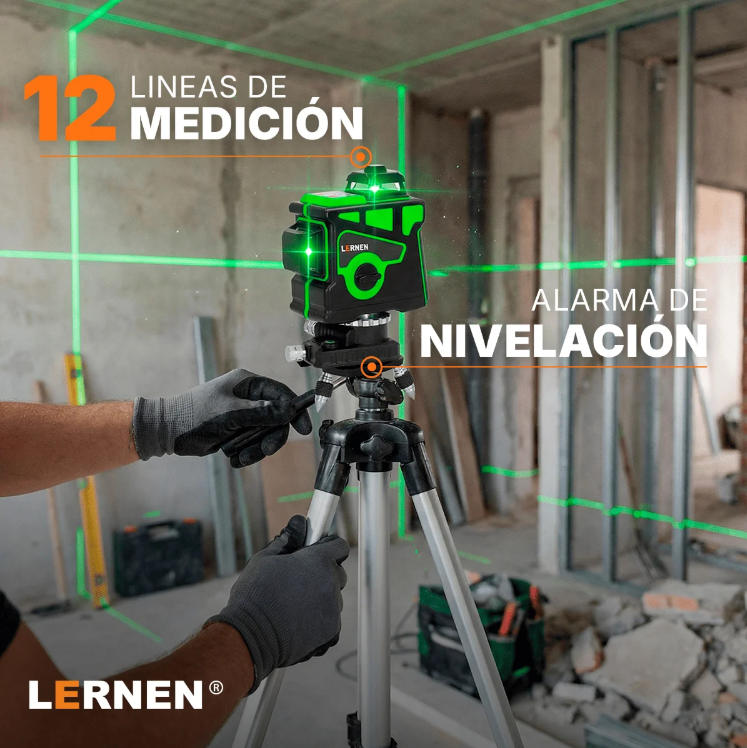 Nivel Laser Profesional 12 Líneas + Maletín + Trípode Sin puntuación Enlace en la misma página.   (0-5