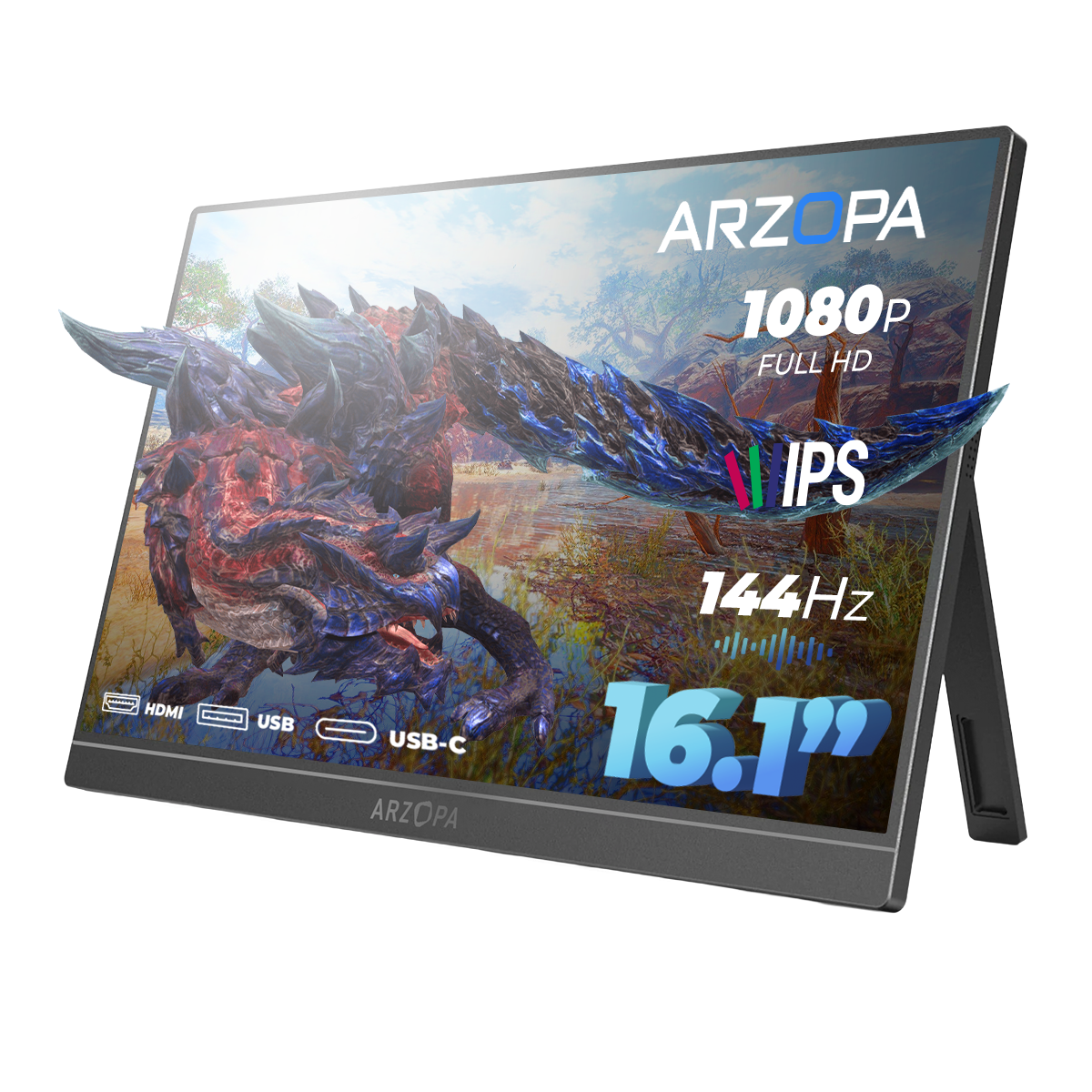 Monitor Portátil ARZOPA Z1FC 16.1” Full HD 144Hz-0