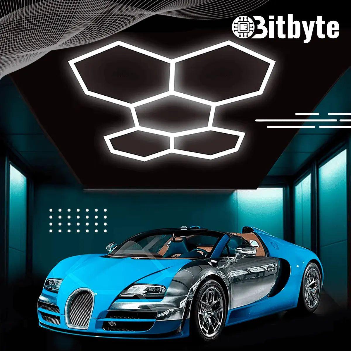 Luminaria LED Hexagonal Bitbyte 192W Blanca Fría 6500K Para Techo - Hexágonos Led-3