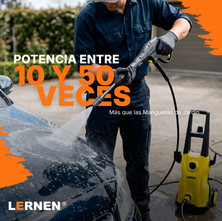 Hidrolavadora 1600w Con Jabonera Espumador 120bar 5.5 L/min-2