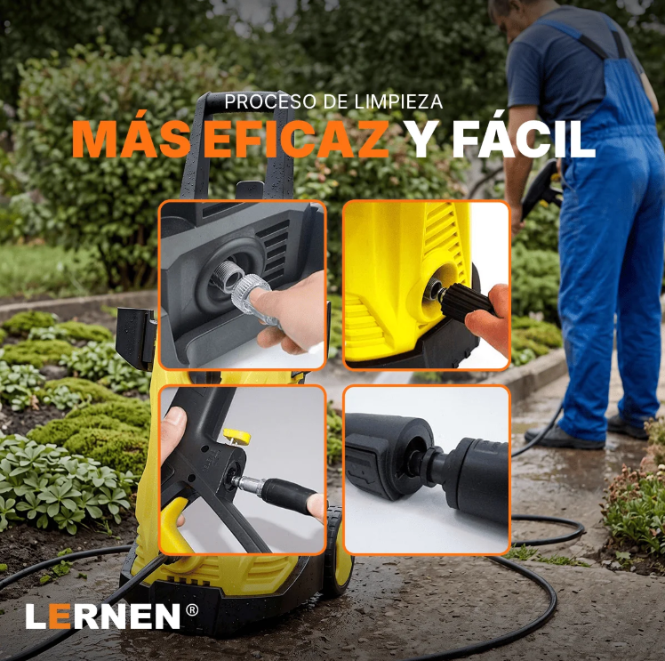 Hidrolavadora 1600w Con Jabonera Espumador 120bar 5.5 L/min-3