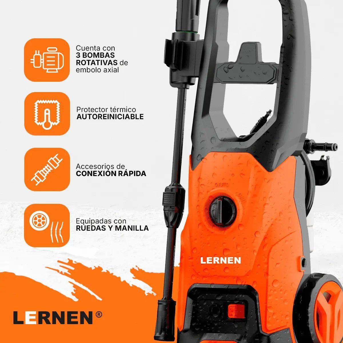 Hidrolavadora 1.600w con Espumador y Ruedas LERNEN - HIDRO-1600-2