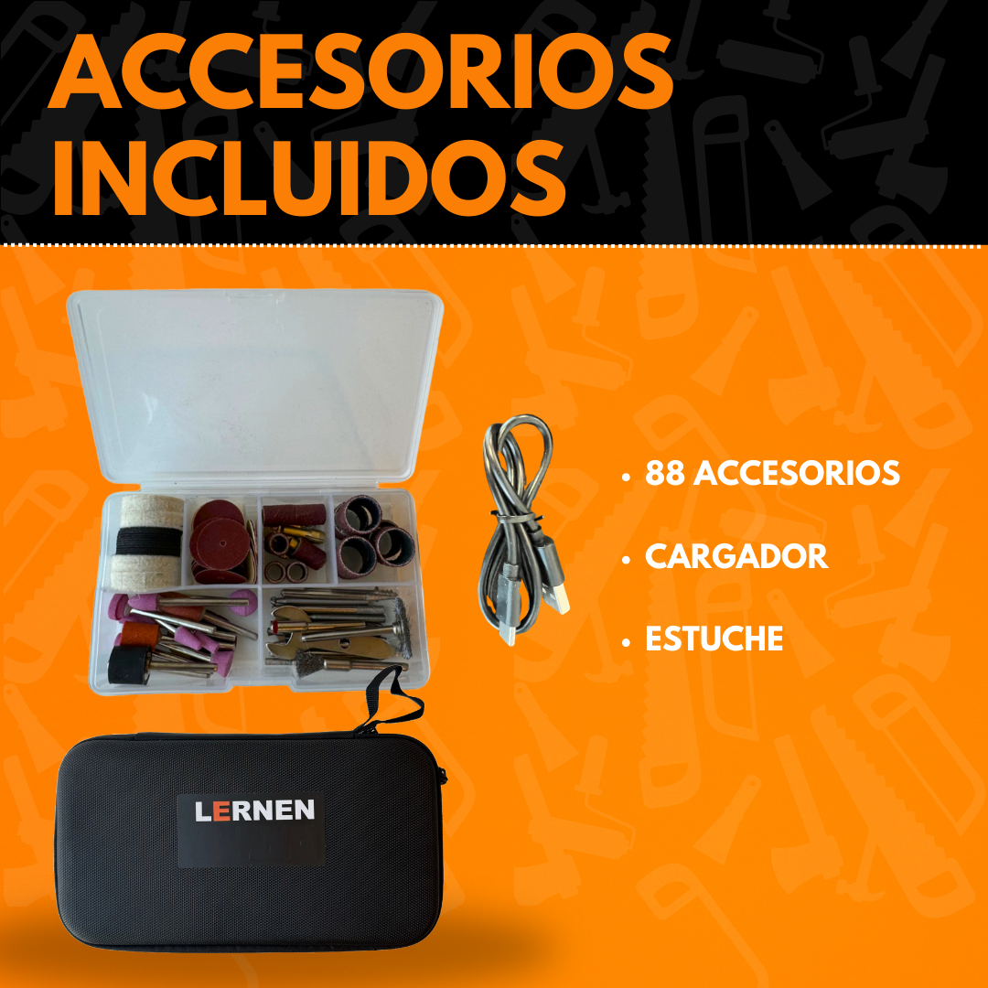Kit Herramienta Multipropósito Minitorno Inalámbrico- 88 Piezas-3