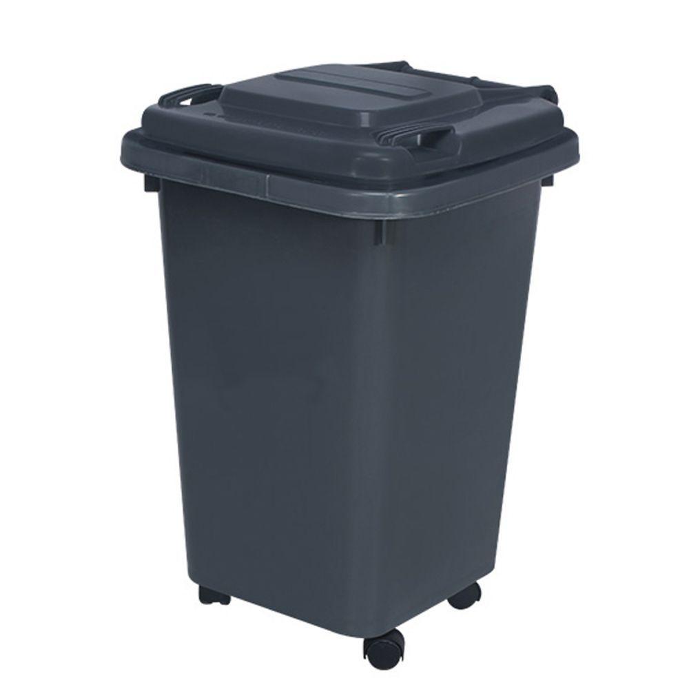 Basurero Contenedor De Basura 50 Litros Con Ruedas-0