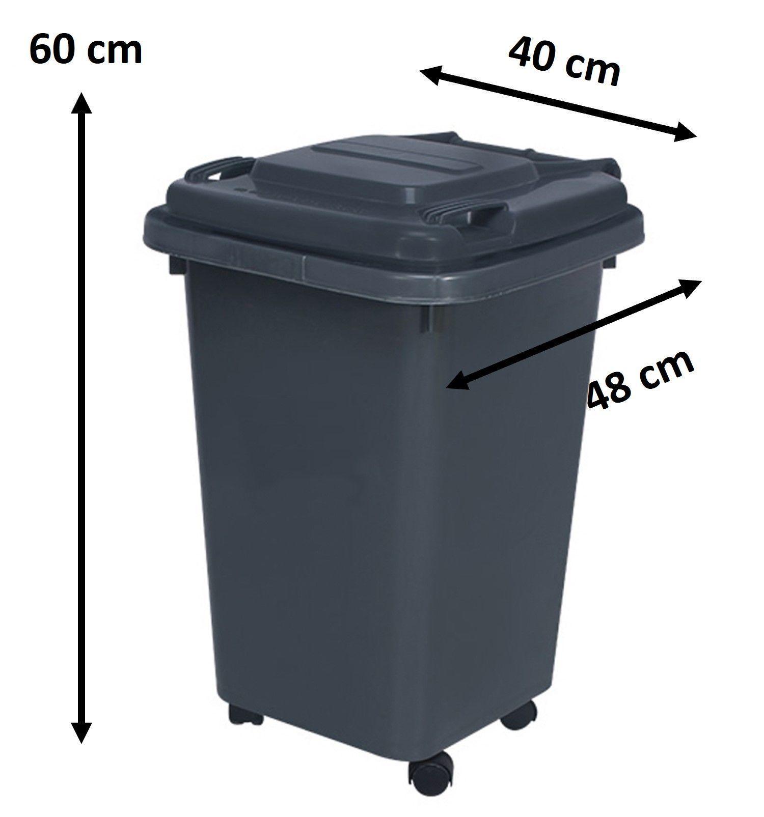 Basurero Contenedor De Basura 50 Litros Con Ruedas-1