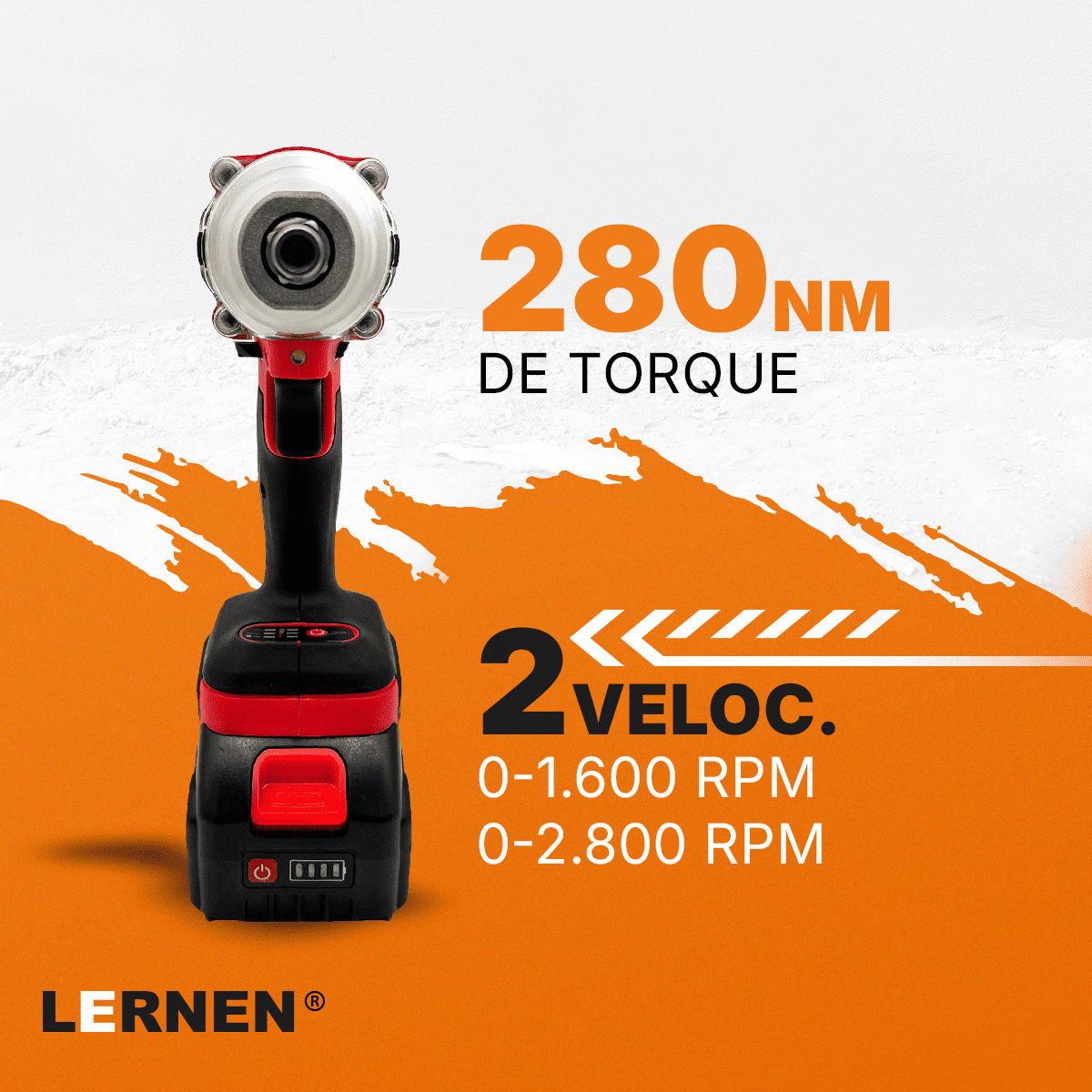 Llave de Impacto 1/2 Con 2 Baterías Y Accesorios-1