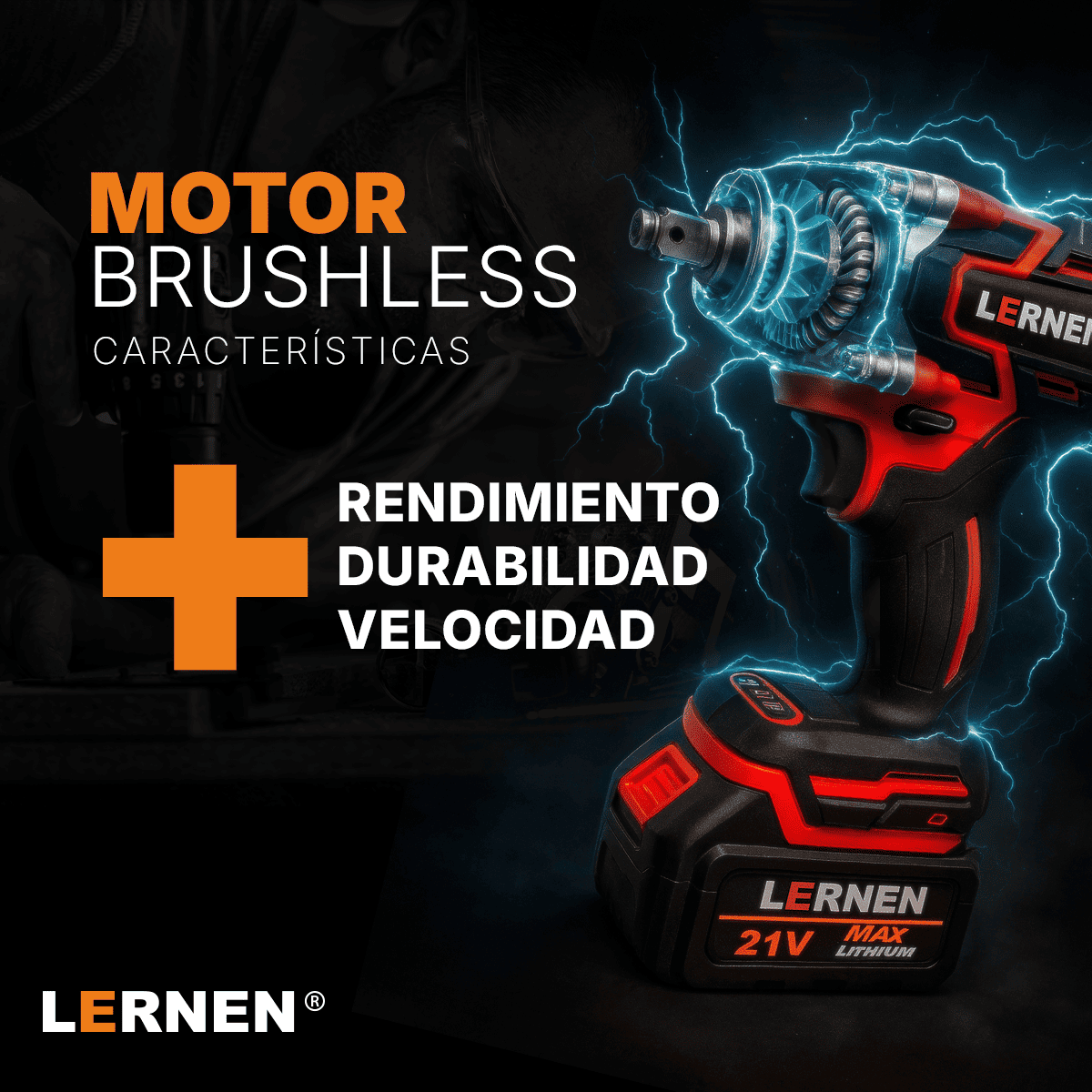 Llave de Impacto 1/2 Con 2 Baterías Y Accesorios-4